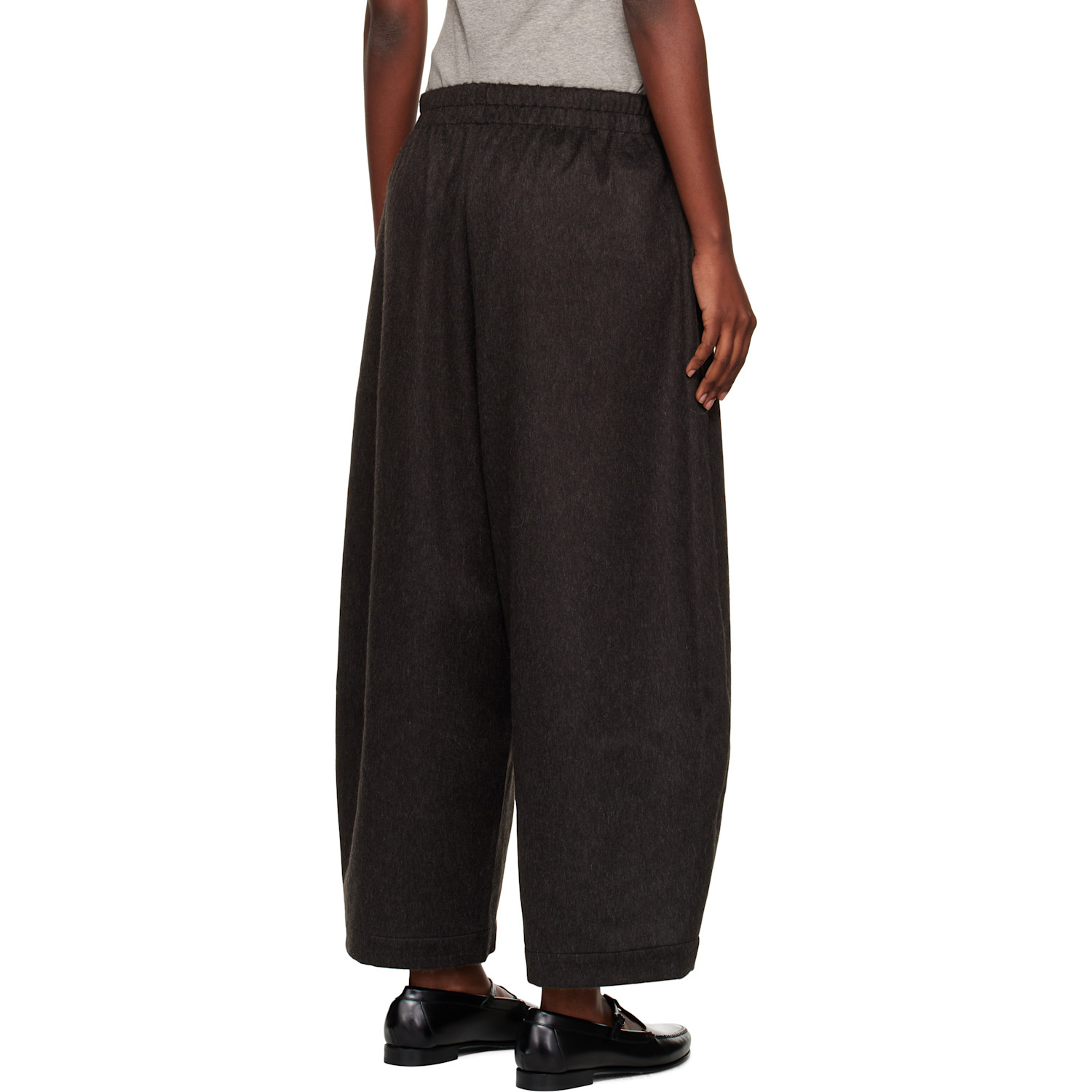 Cordera Brown Wool Curved Trousers 