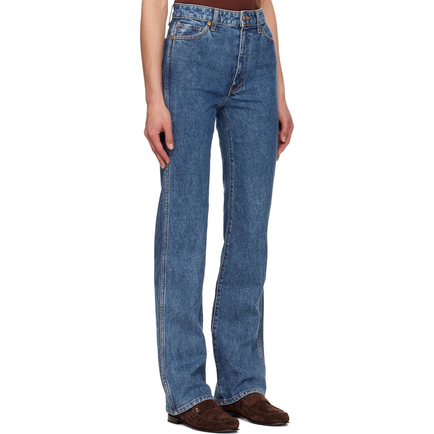  Khaite Blue Danielle Stretch Jeans 