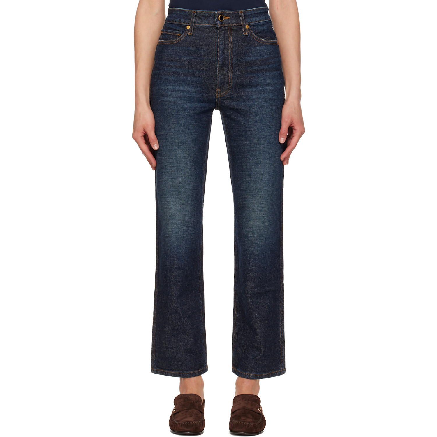 KHAITE Blue Abigail Stretch Jeans