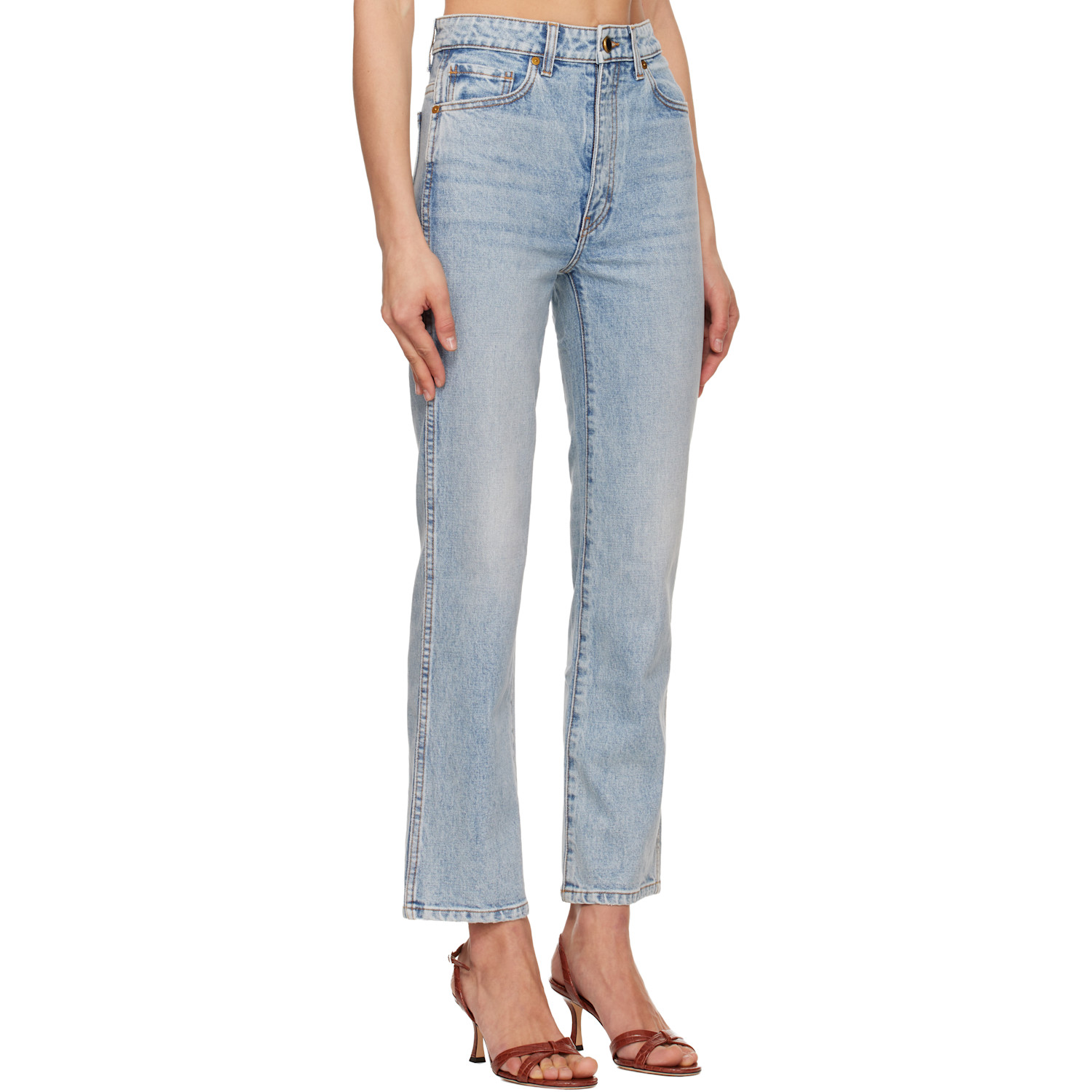  Khaite Blue Abigail Stretch Jeans 