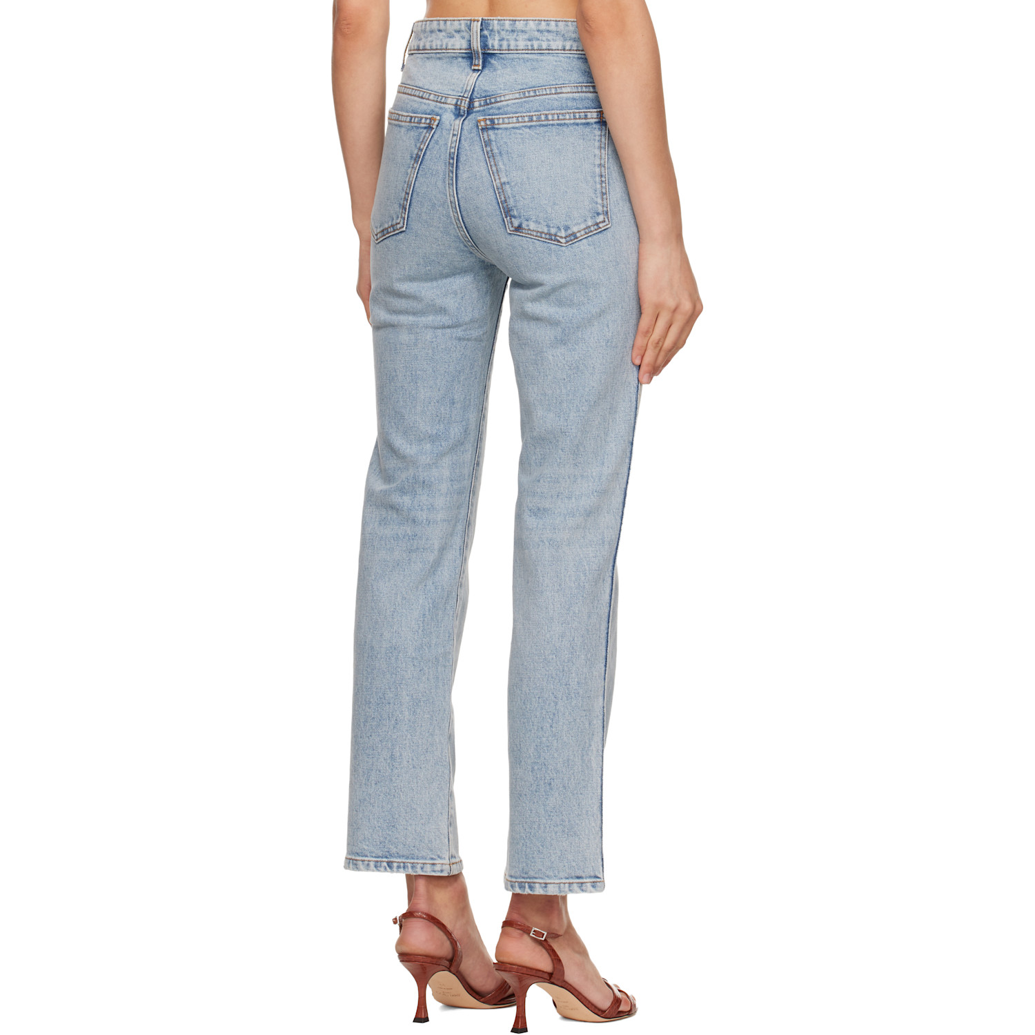  Khaite Blue Abigail Stretch Jeans 
