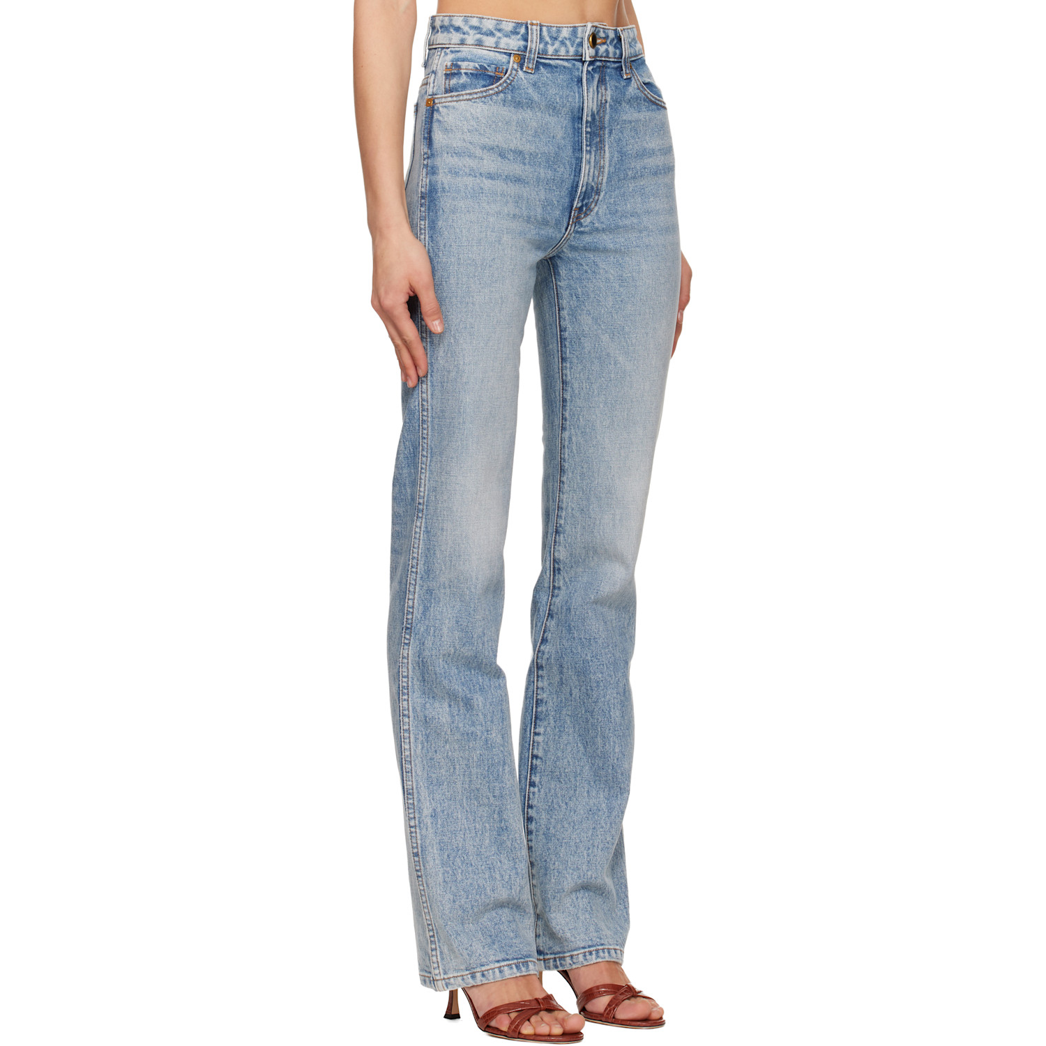  Khaite Blue Danielle Stretch Jeans 