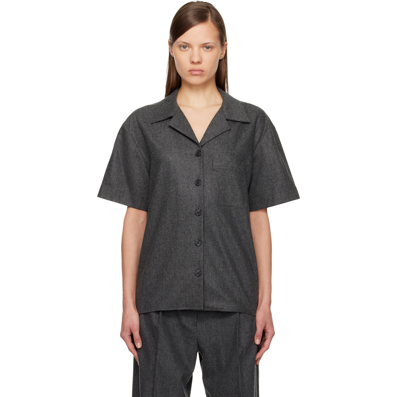 KHAITE Gray Riordan Shirt