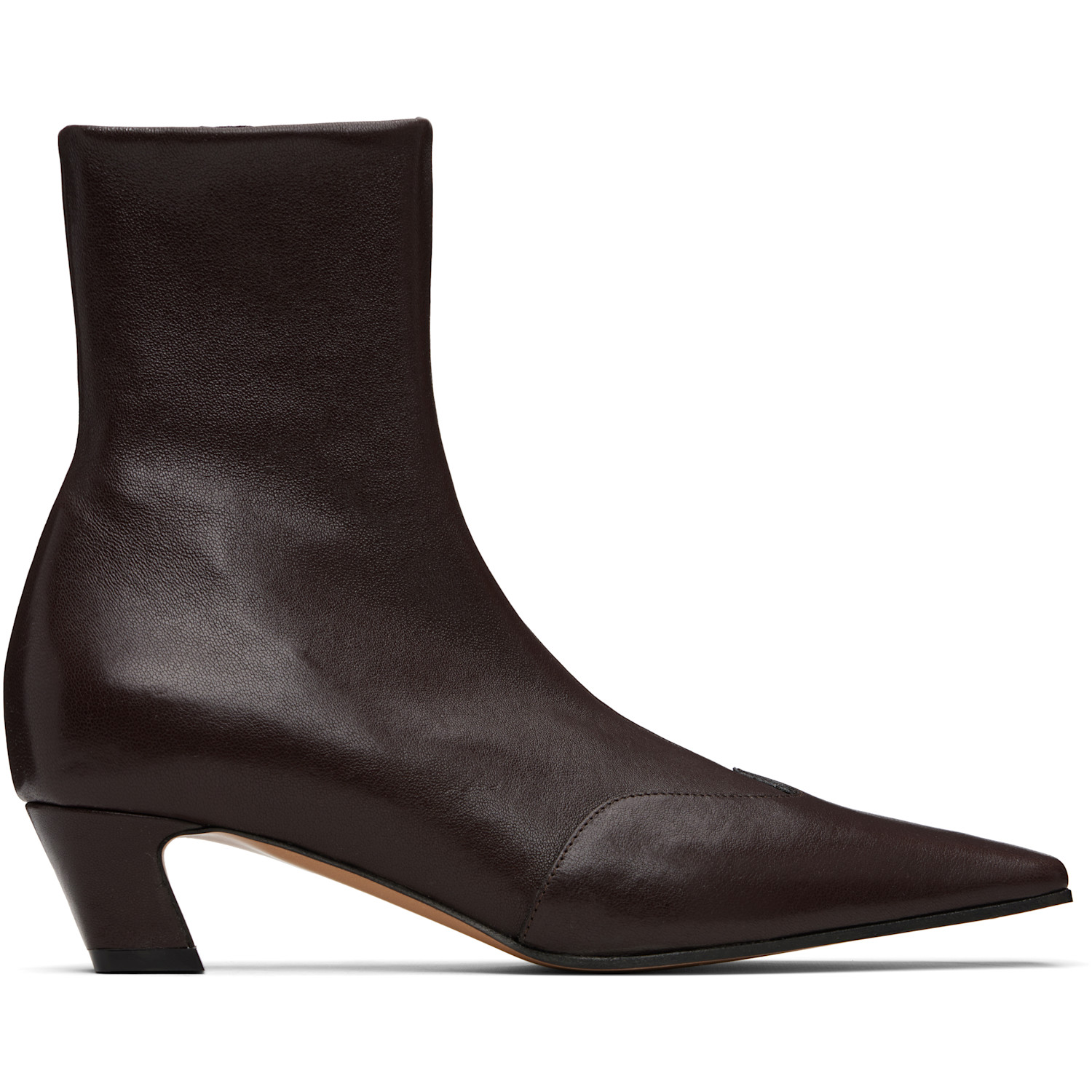 KHAITE Brown Nevada Stretch Low Boots