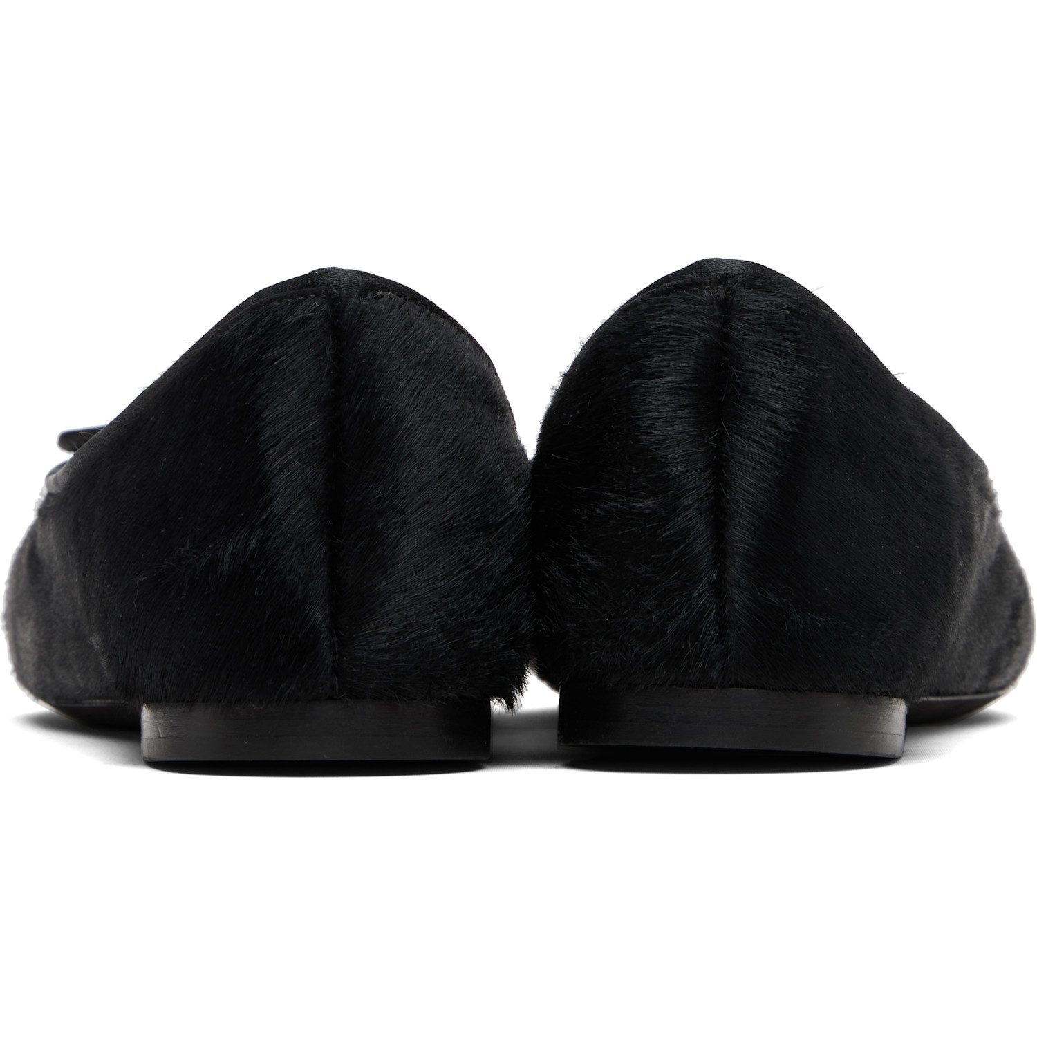  Khaite Black Calfhair Ballerina Flats 