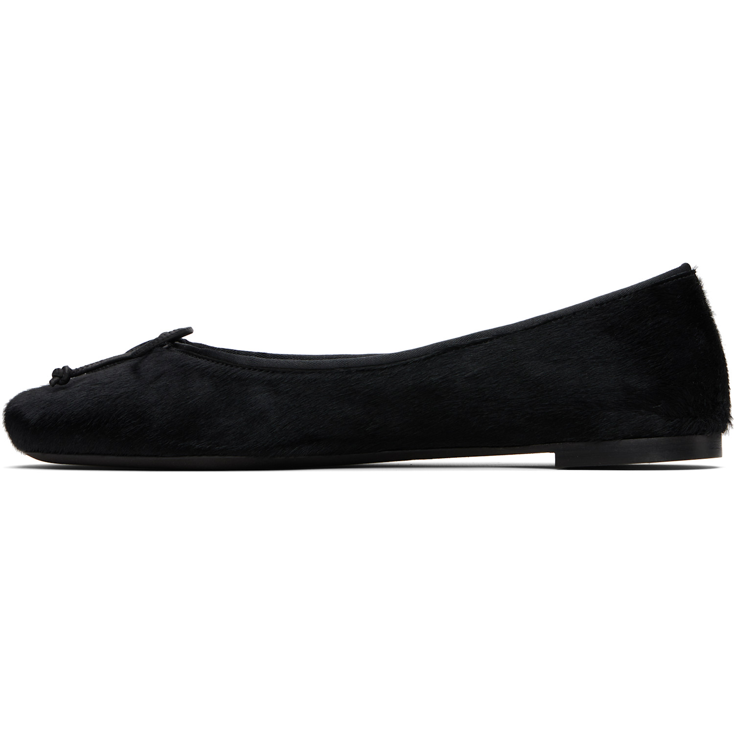  Khaite Black Calfhair Ballerina Flats 