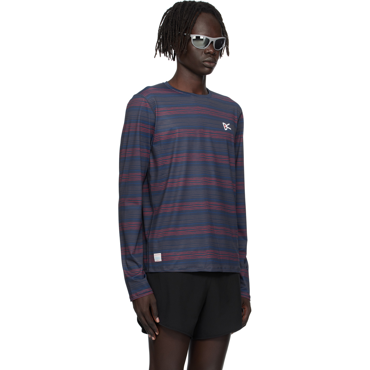  District Vision Navy Lightweight Long Sleeve Graphic T-shirt 