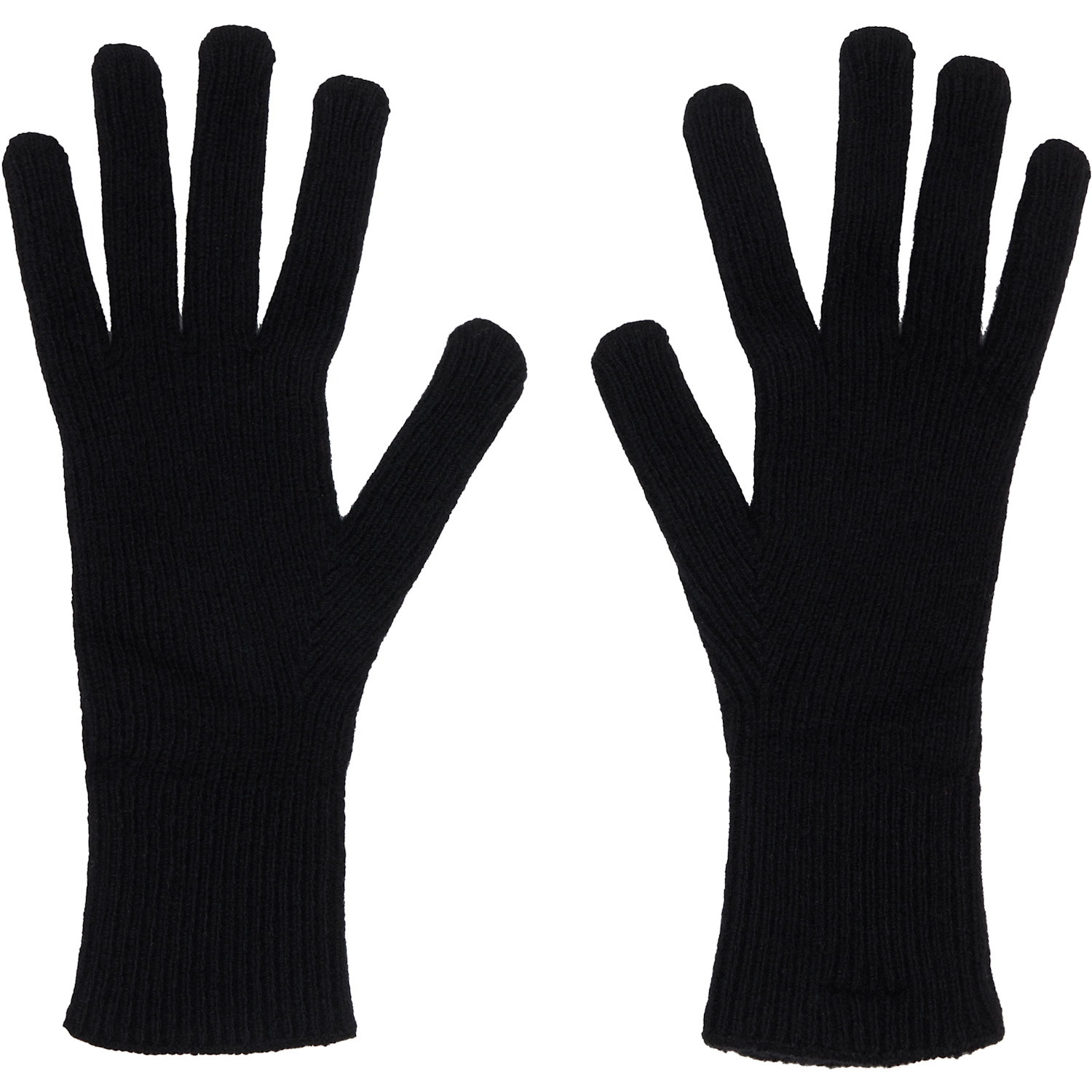  Baserange Black Ribbed Gloves 