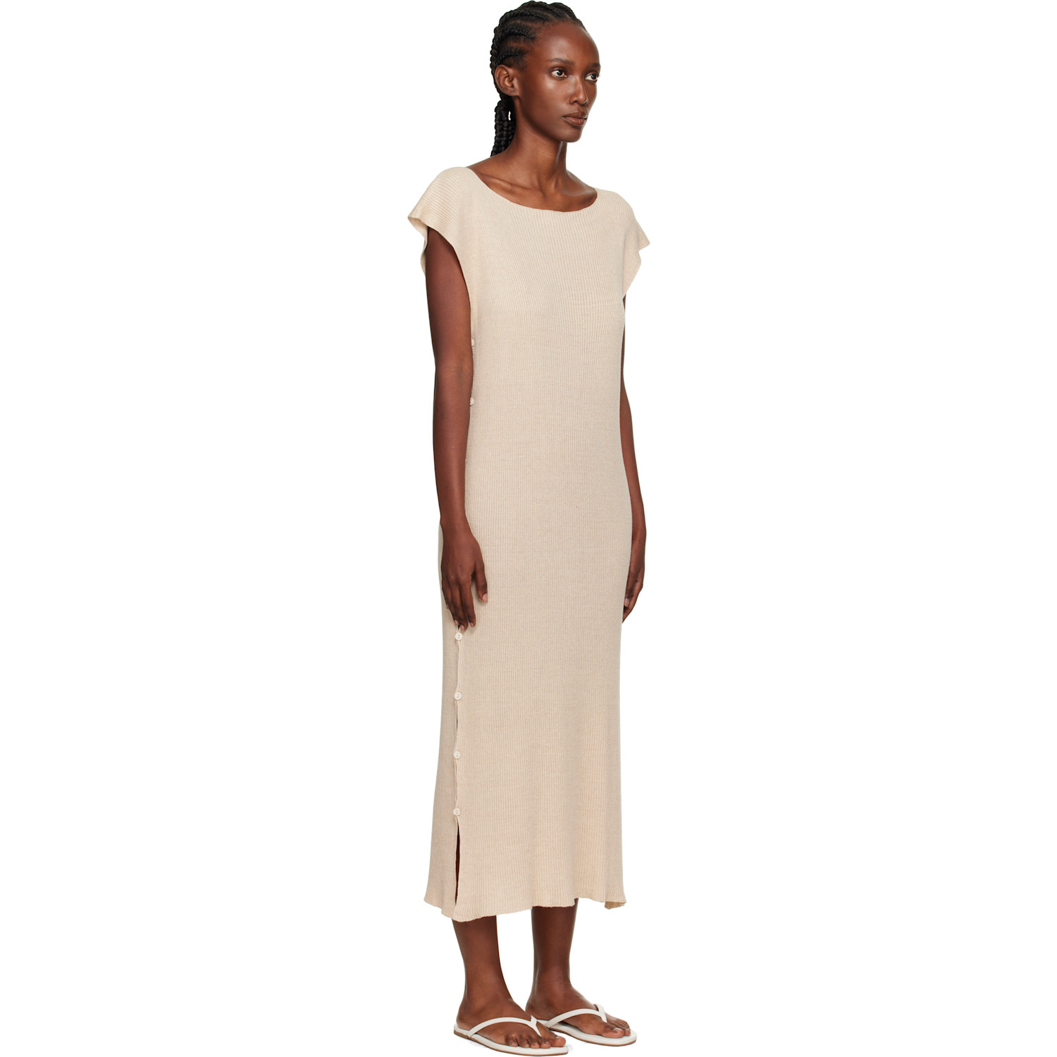 Baserange Beige Franca Maxi Dress 