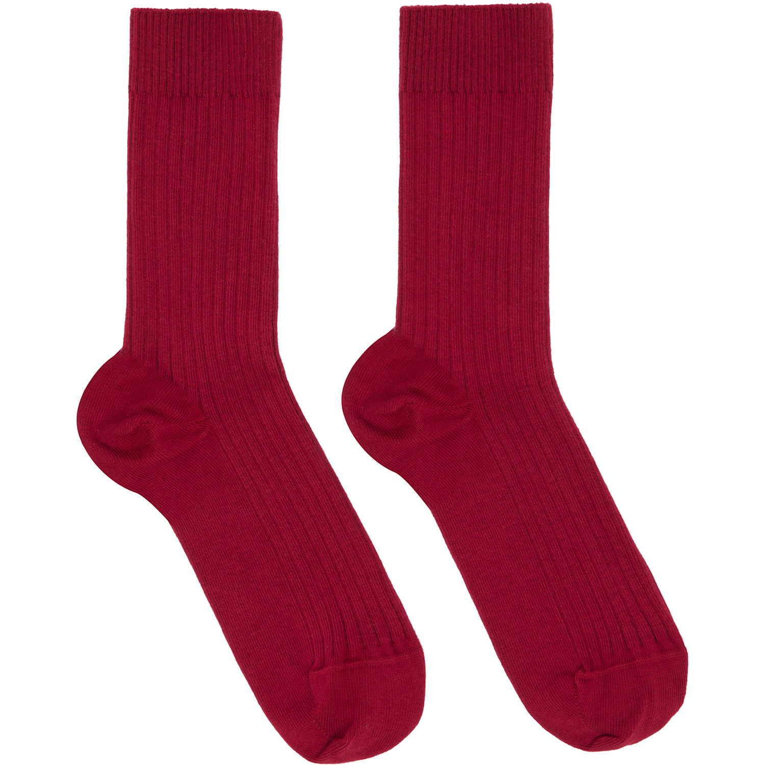  Baserange Three-pack Multicolor Organic Cotton Rib Overankle Socks 