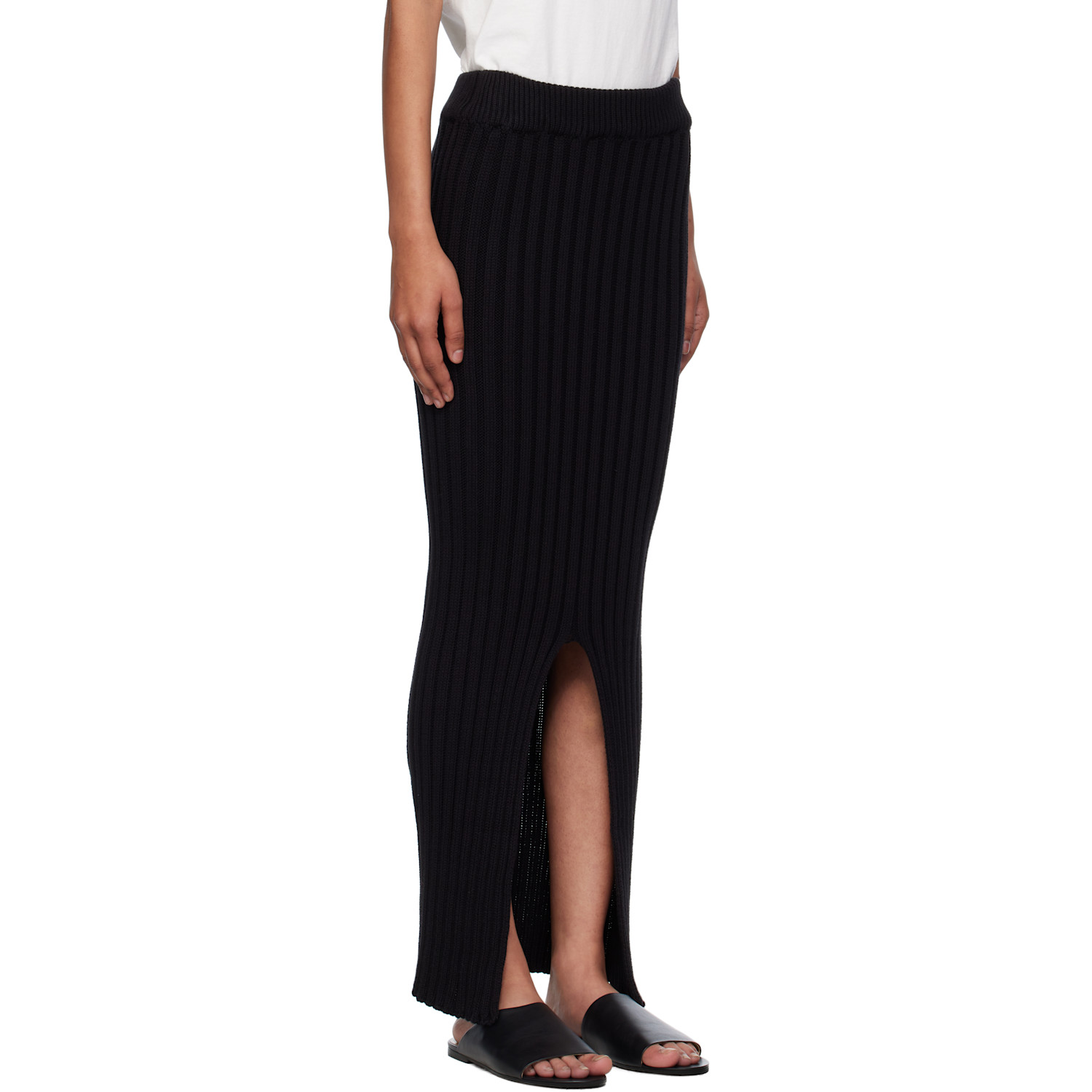  Baserange Black Macau Midi Skirt 