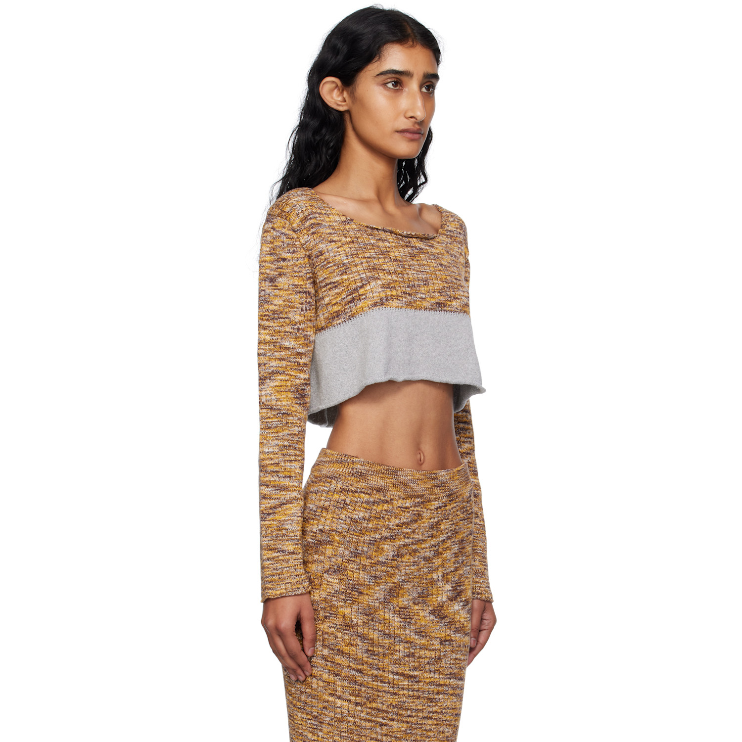  Baserange Multicolor Waste Cropped Sweater 