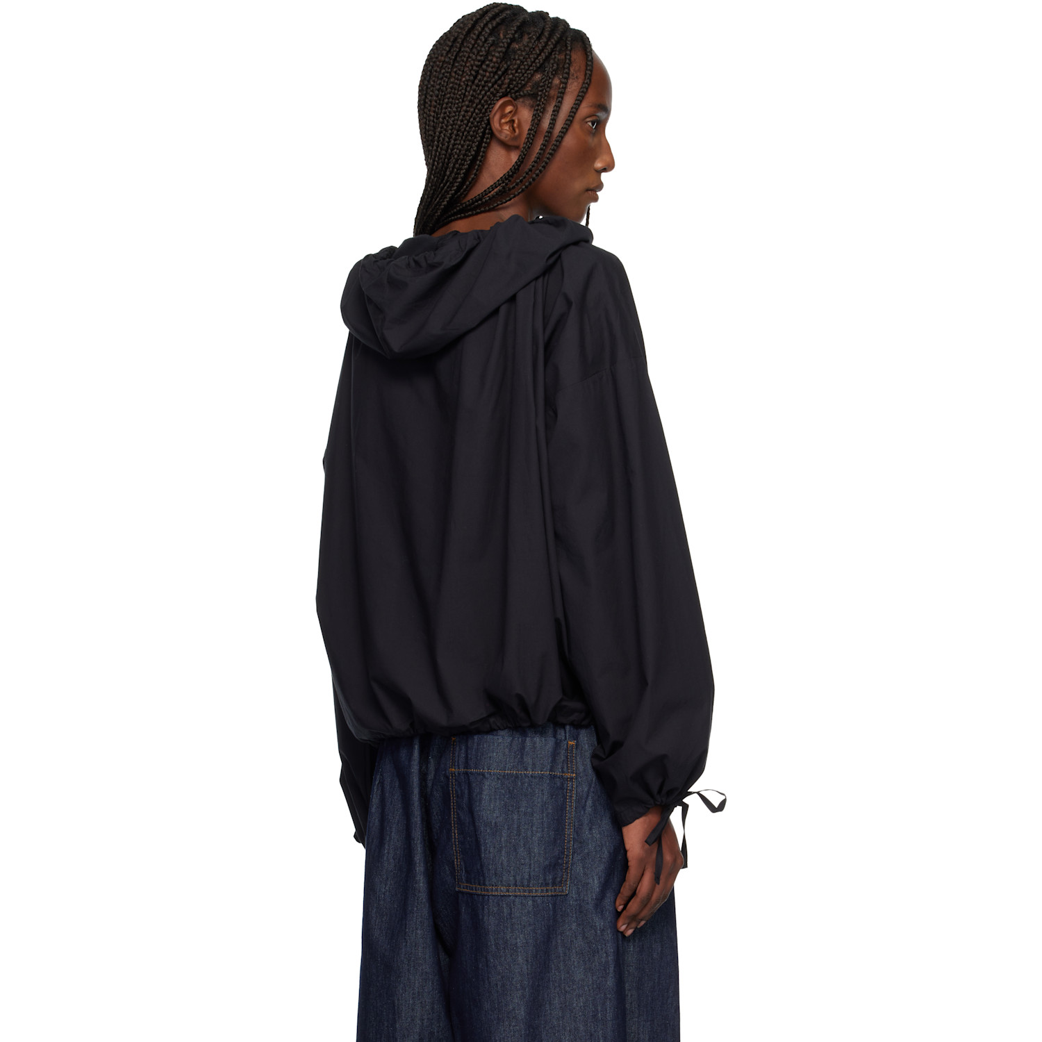  Baserange Black Point Hooded Blouse 