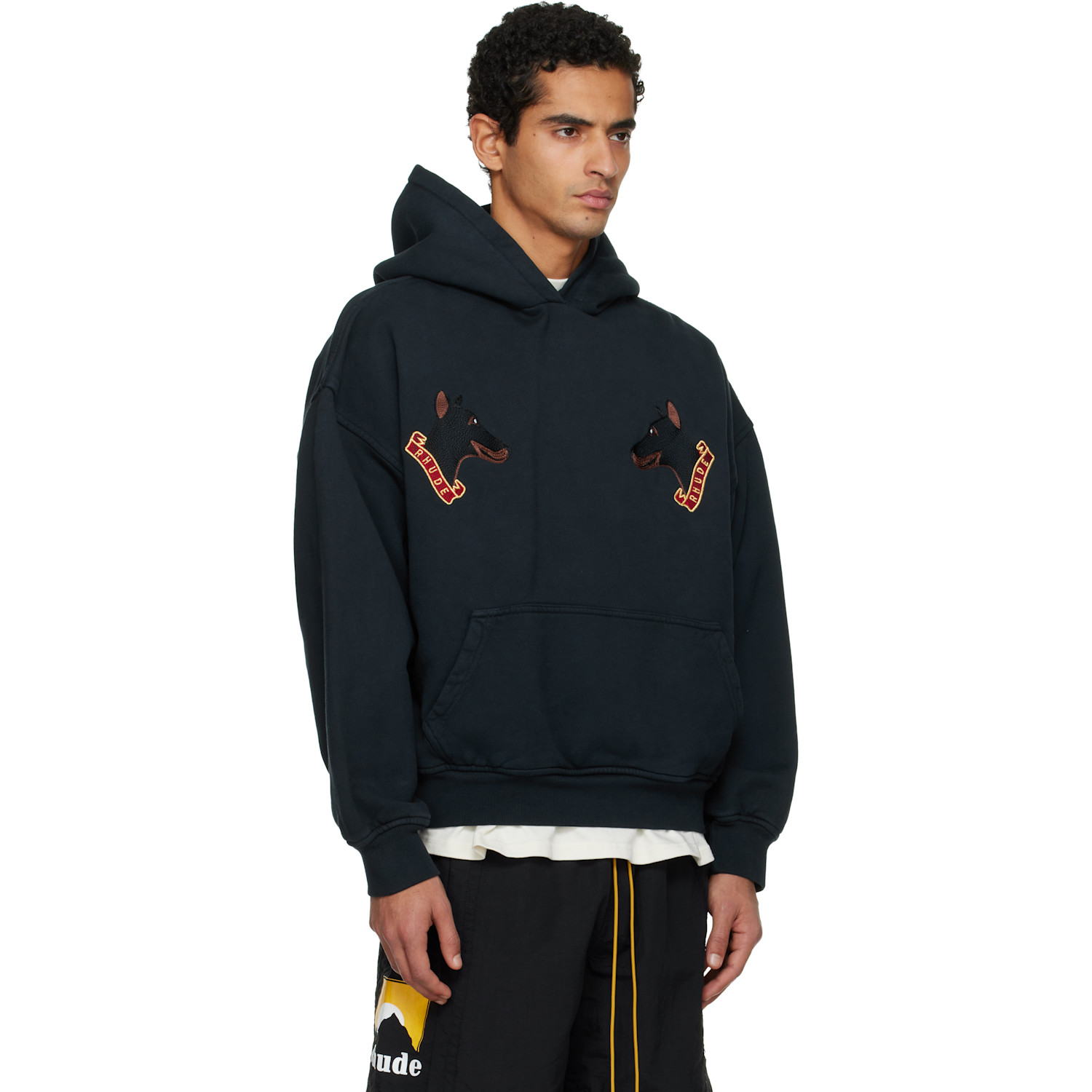  Rhude Black London Hound Hoodie 