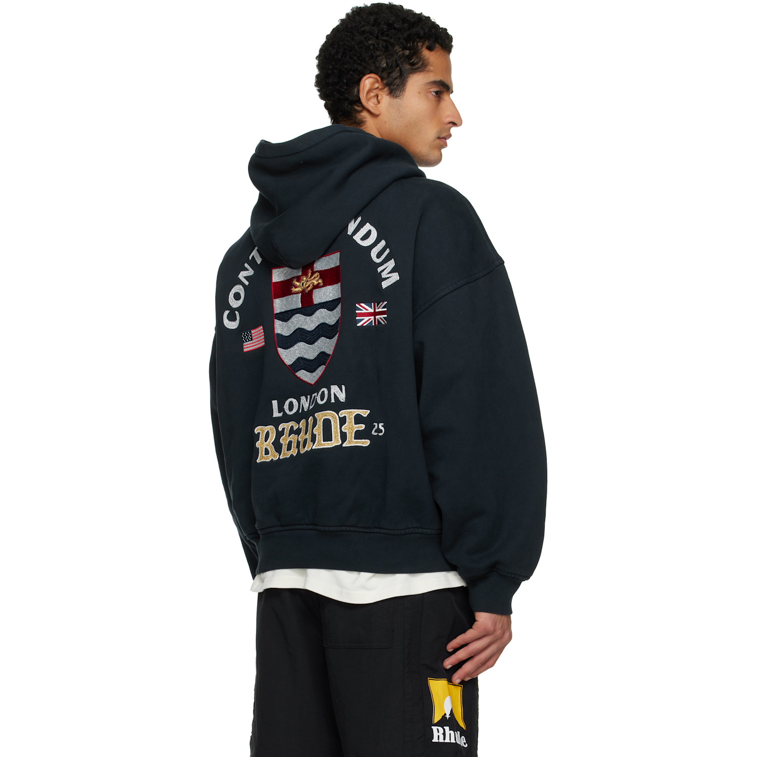  Rhude Black London Hound Hoodie 