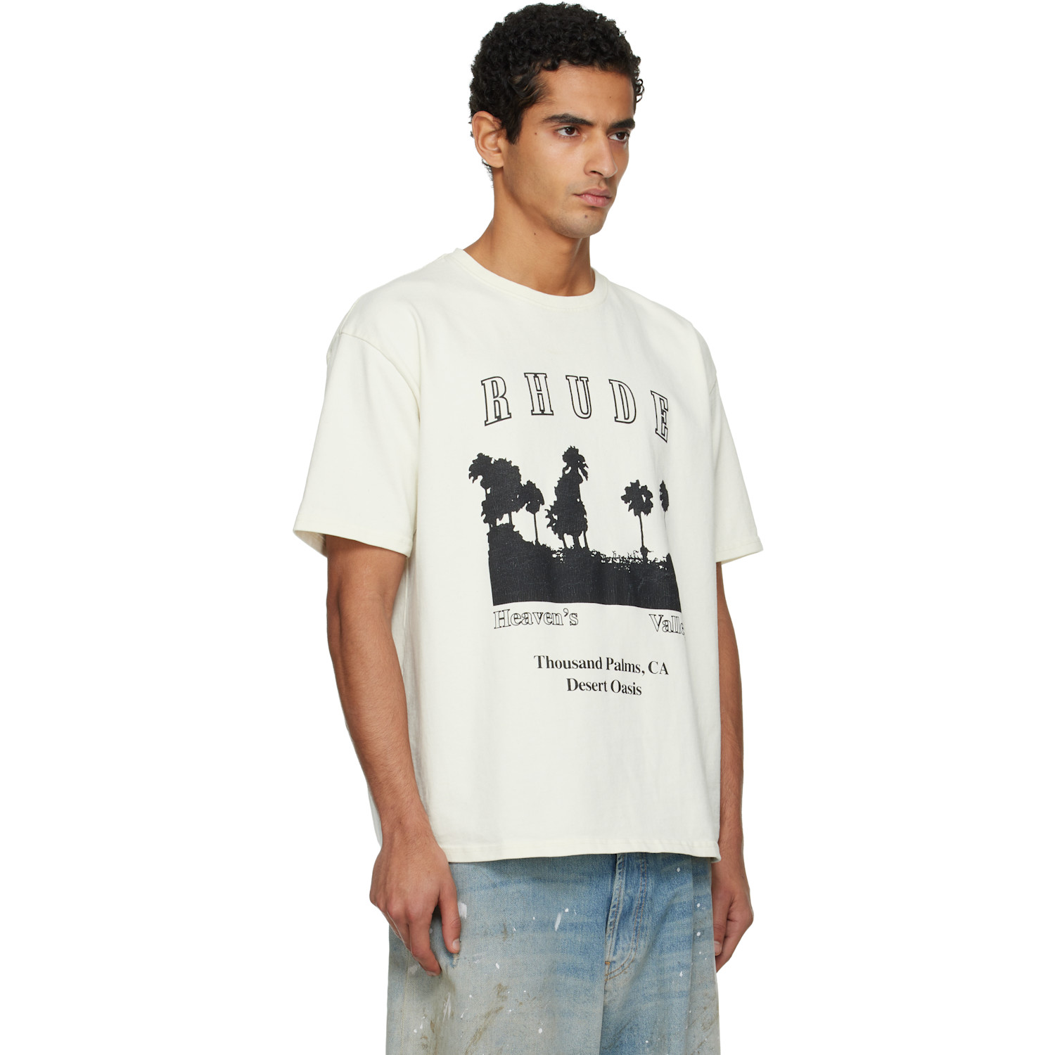  Rhude Off-white 'thousand Palms' T-shirt 