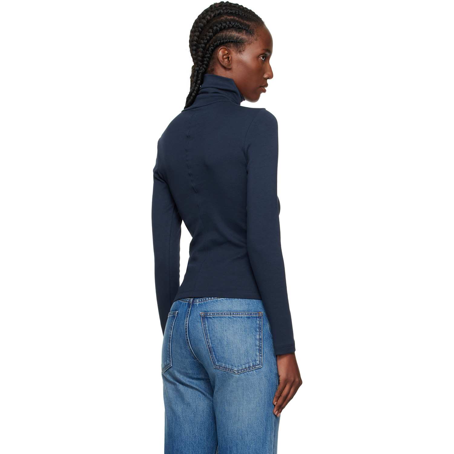  Flore Flore Navy Dinah Turtleneck 