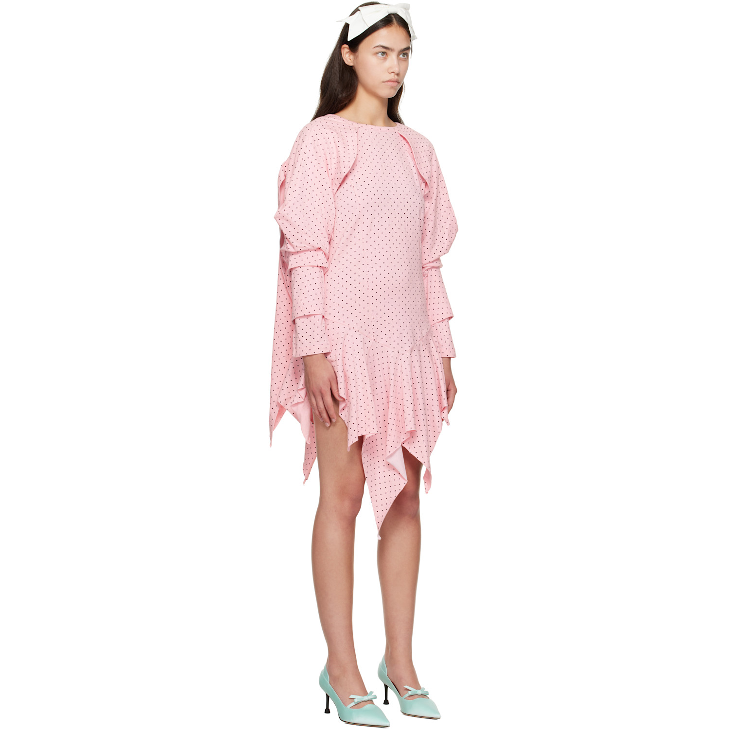  Ashley Williams Pink Wing Midi Dress 