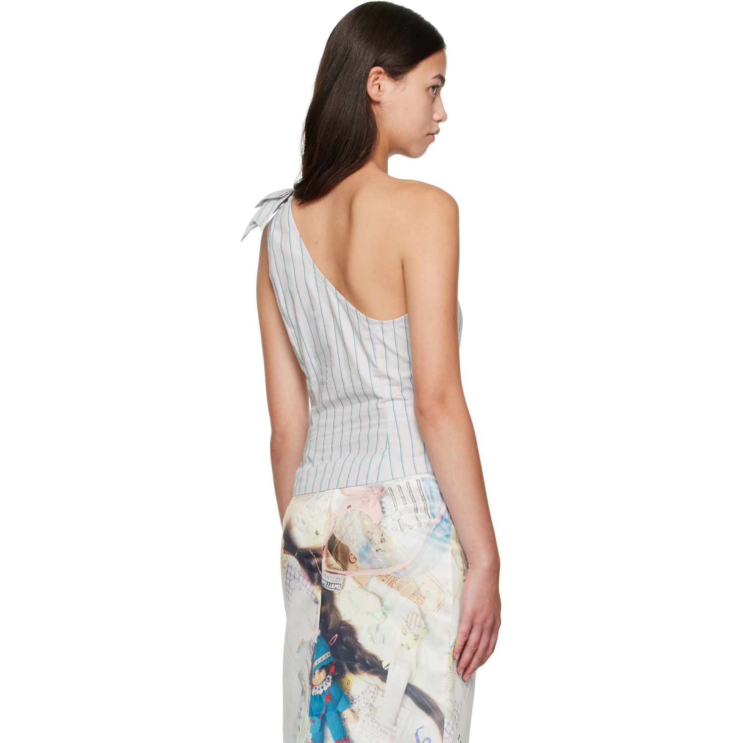  Ashley Williams Gray Bow Top 