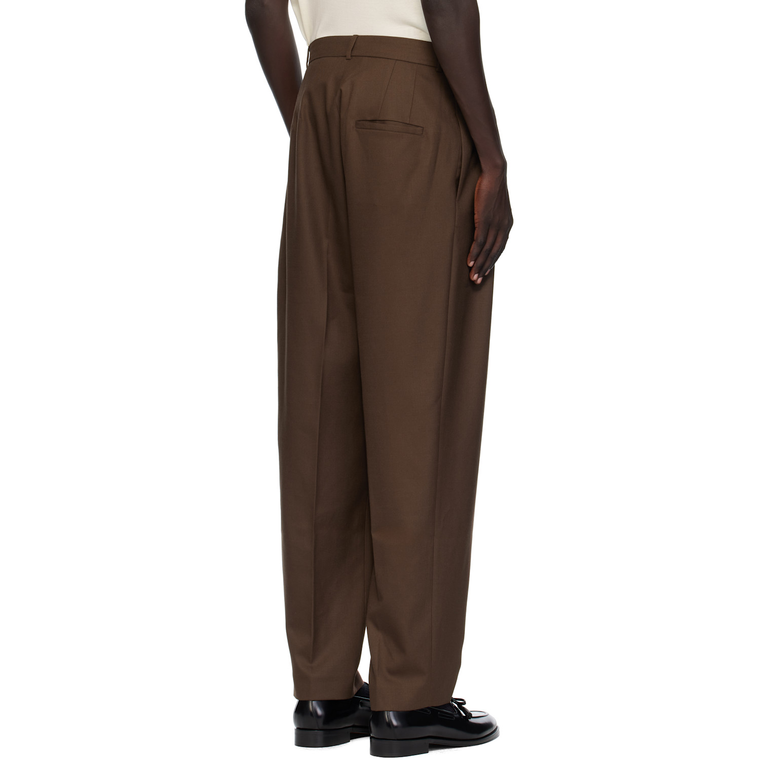  Ashley Williams Brown Peg Trousers 