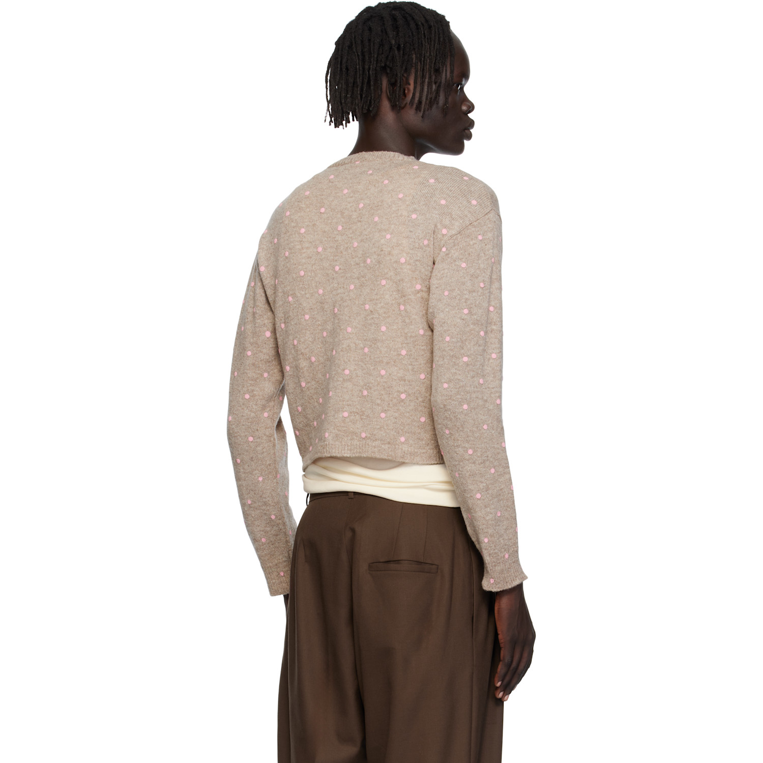  Ashley Williams Beige Molly Knit Sweater 