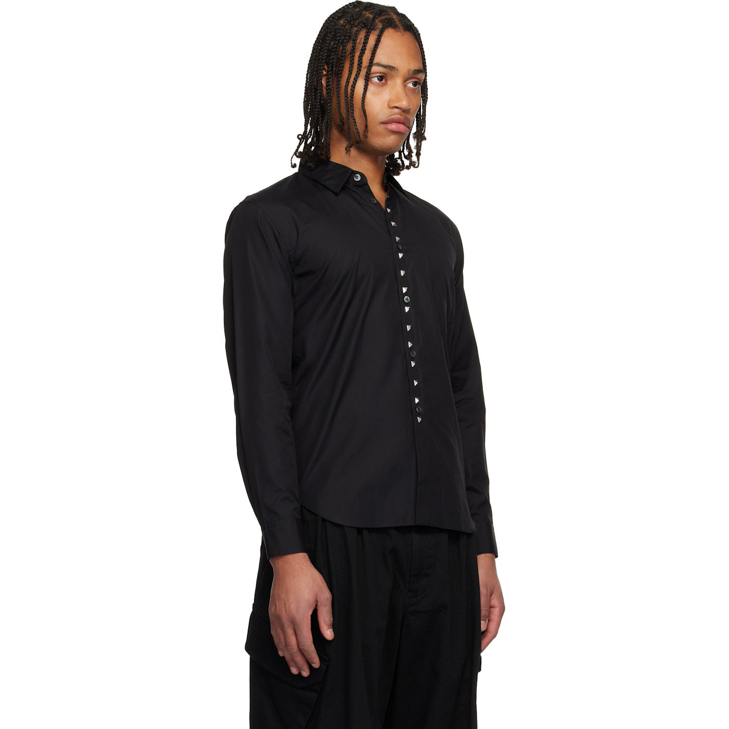  Black Comme Des Garçons Black Studded Shirt 