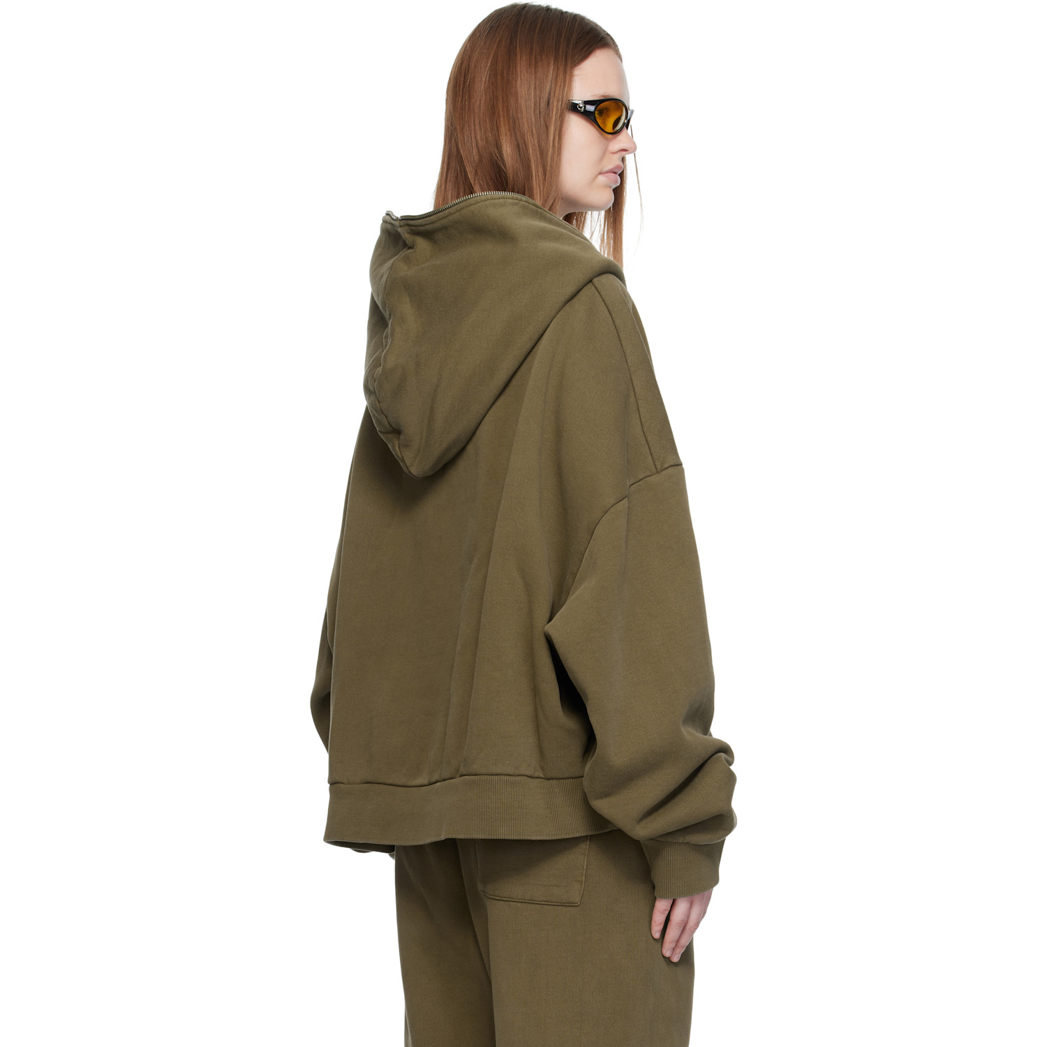  Entire Studios Green Eternal Zip Hoodie 