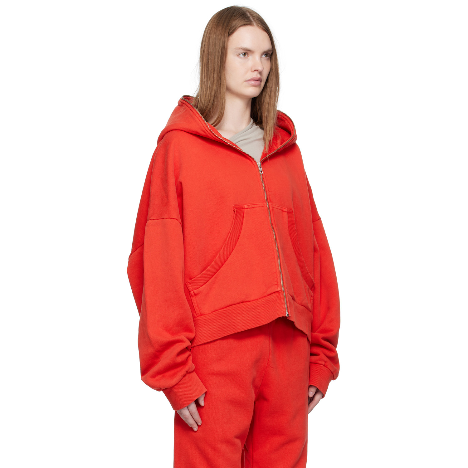  Entire Studios Red Eternal Zip Hoodie 