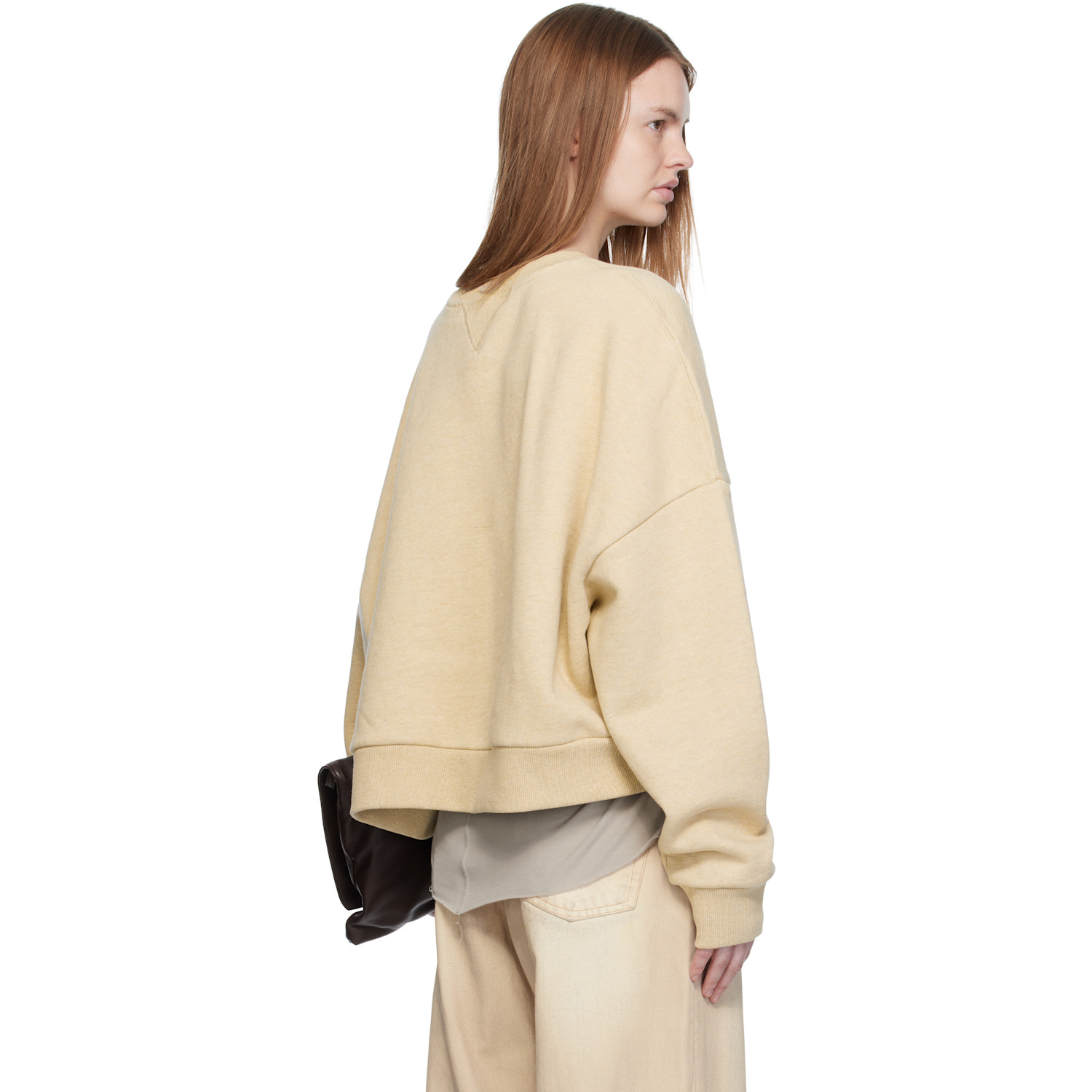  Entire Studios Beige Box Crew Sweatshirt 