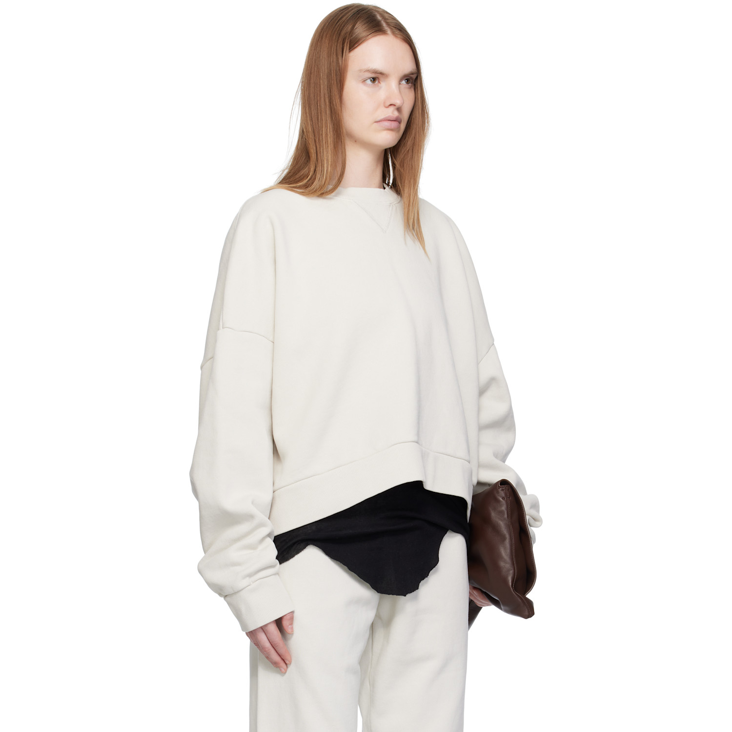  Entire Studios Off-white Box Crew Sweatshirt 