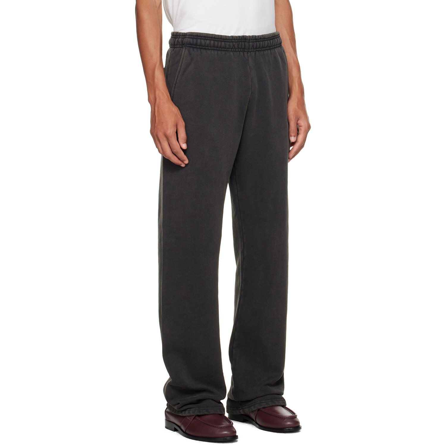  Entire Studios Black Straight Leg Sweatpants 