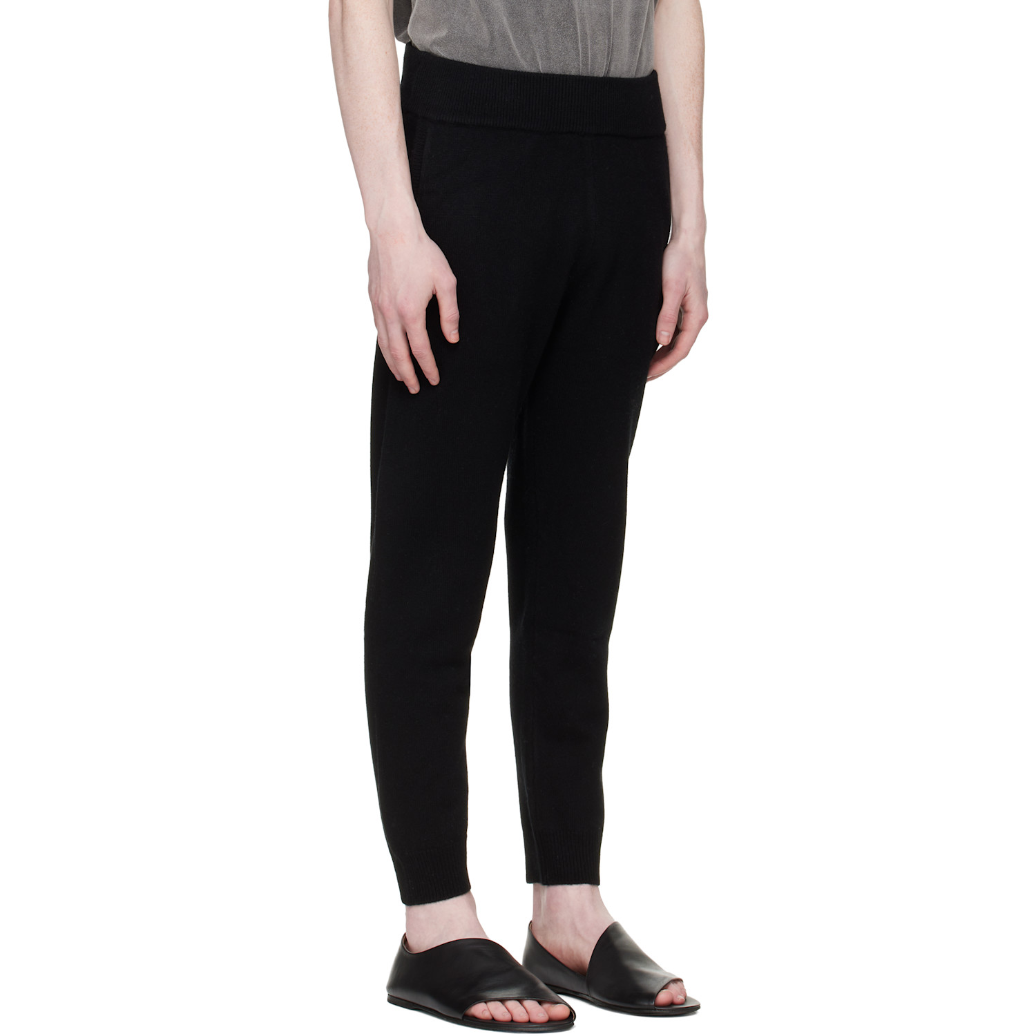  Entire Studios Black Slim Knit Lounge Pants 
