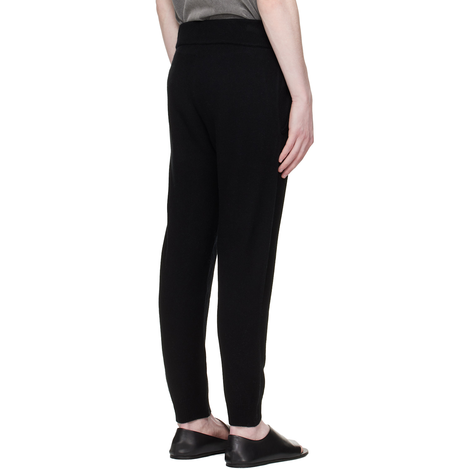  Entire Studios Black Slim Knit Lounge Pants 