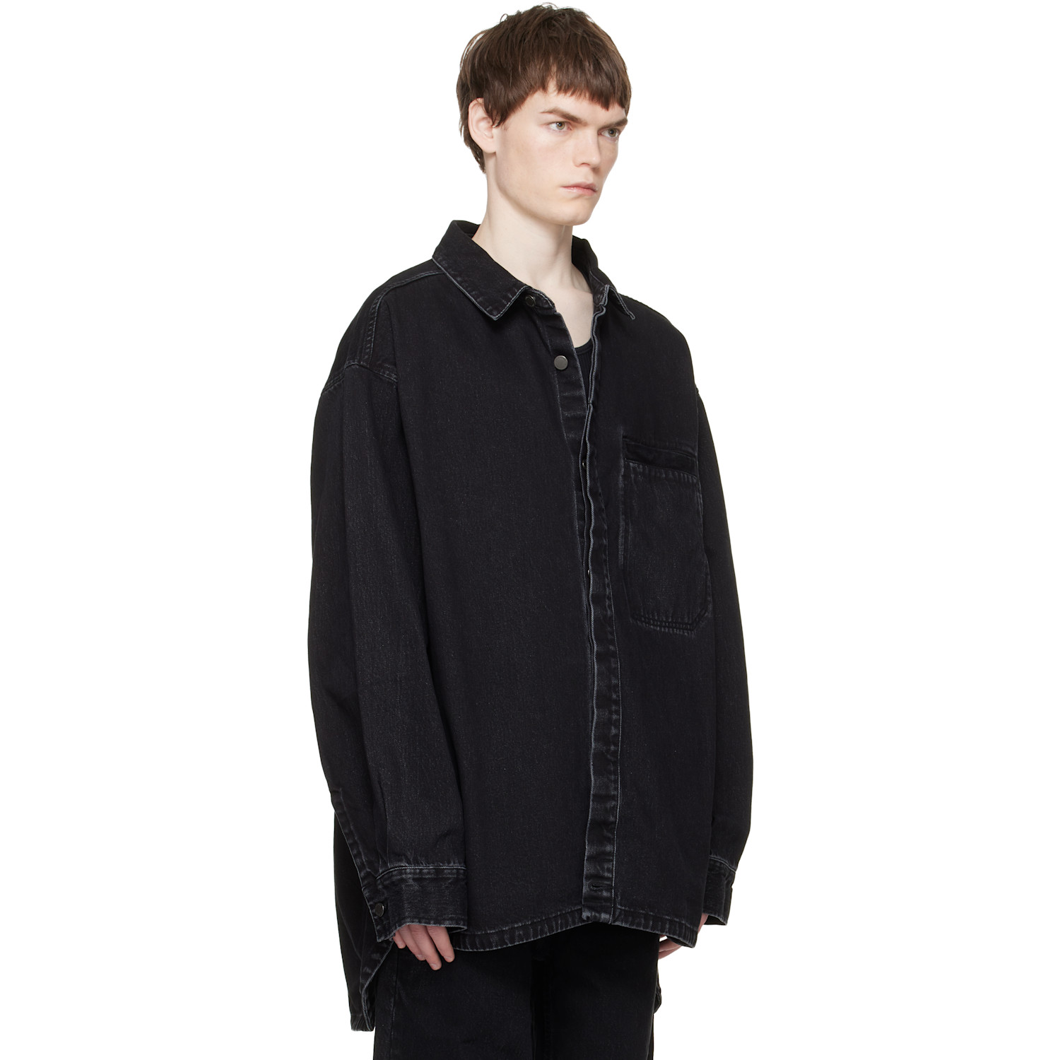  Entire Studios Black Herculean Denim Shirt 
