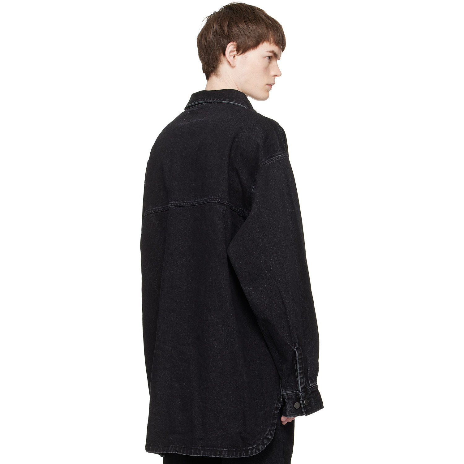  Entire Studios Black Herculean Denim Shirt 