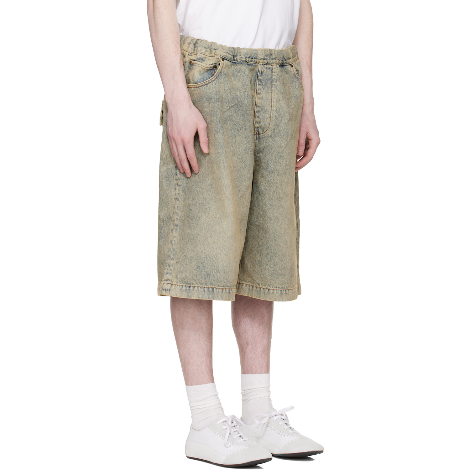  Entire Studios Blue Spar Denim Shorts 