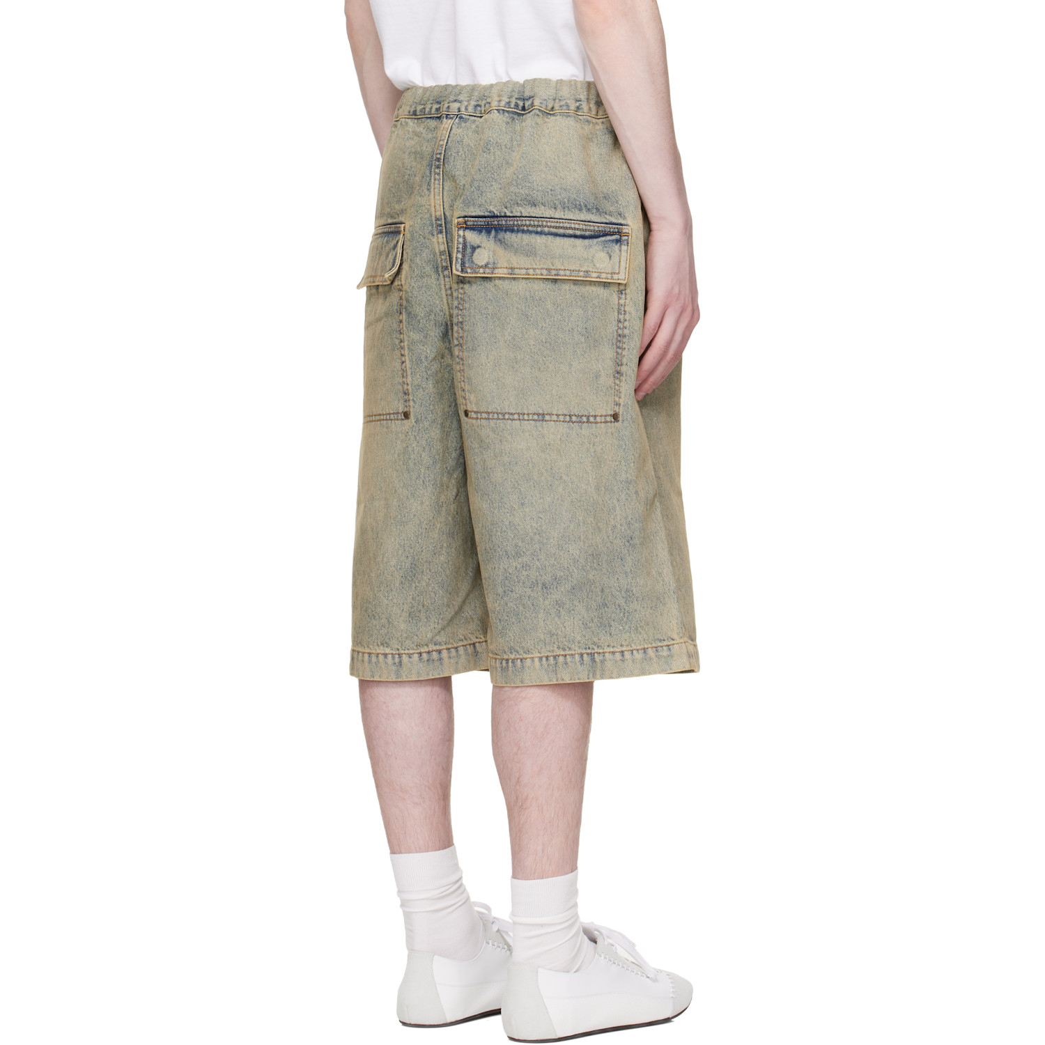  Entire Studios Blue Spar Denim Shorts 