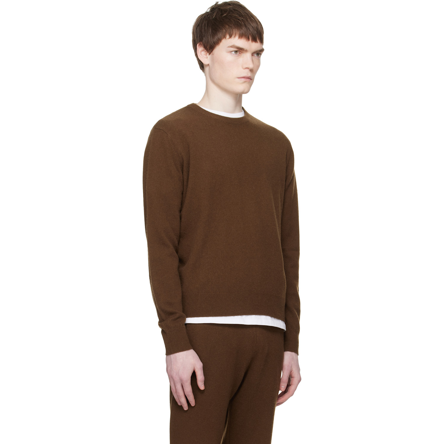  Entire Studios Brown Knit Crewneck Sweater 