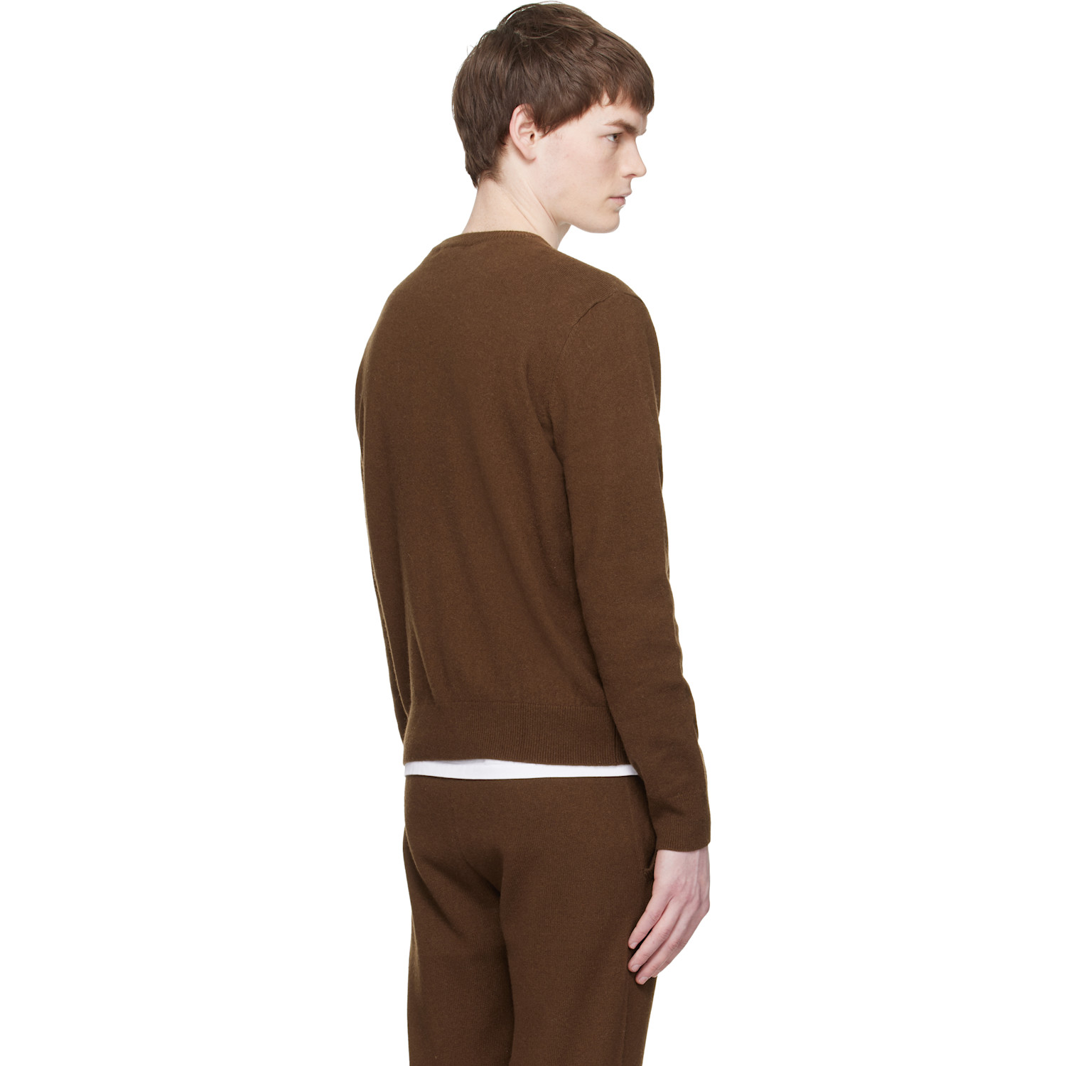  Entire Studios Brown Knit Crewneck Sweater 