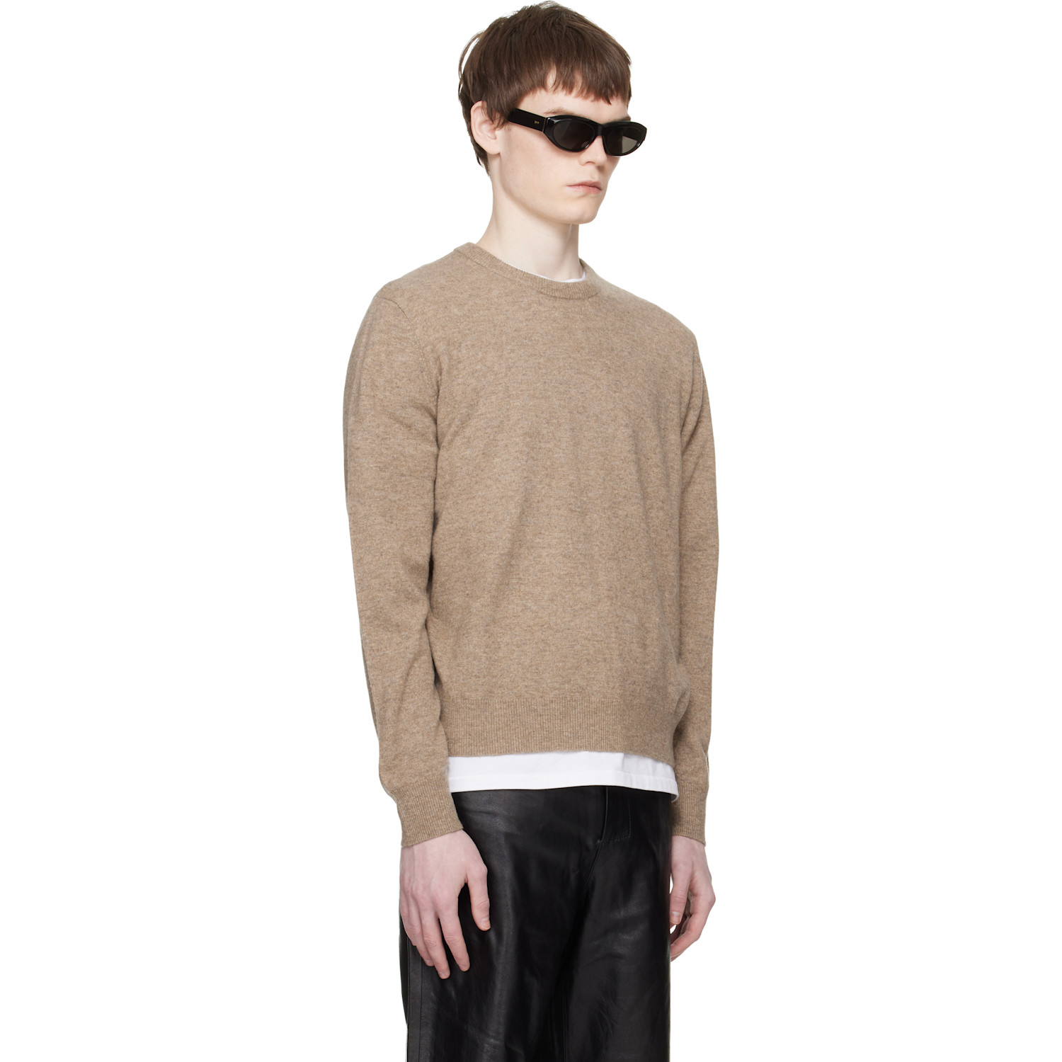  Entire Studios Beige Knit Crewneck Sweater 