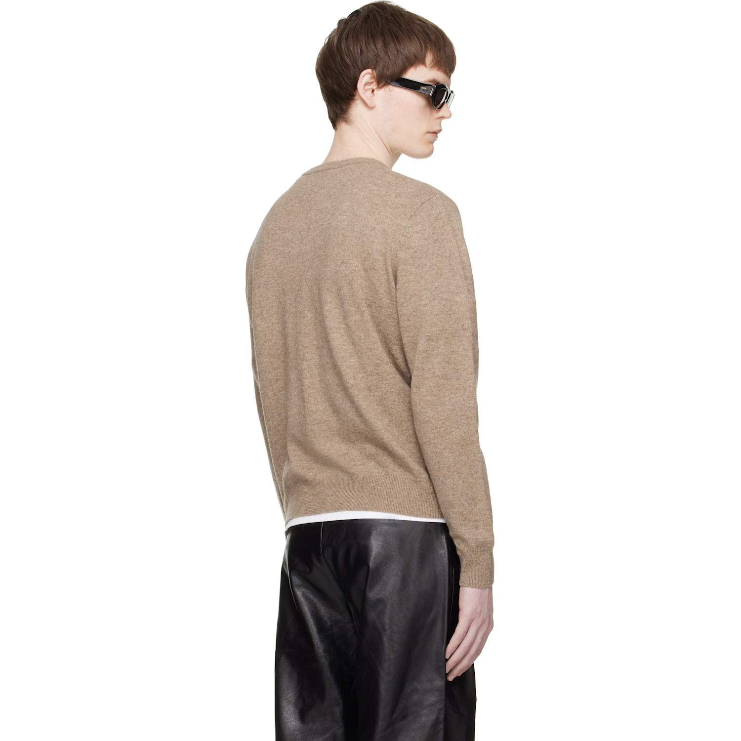  Entire Studios Beige Knit Crewneck Sweater 