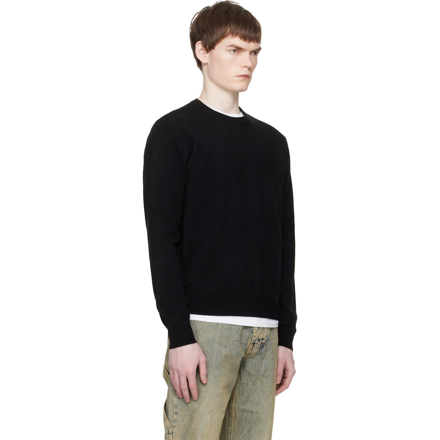  Entire Studios Black Knit Crewneck Sweater 