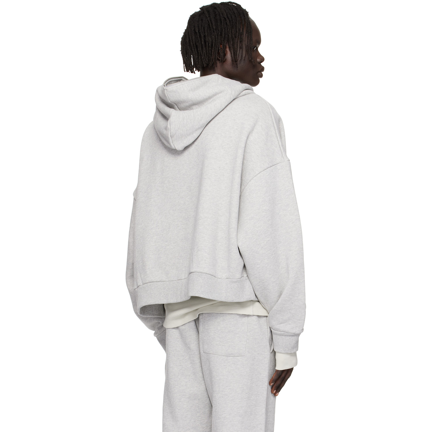 Entire Studios Gray Eternal Zip Hoodie 