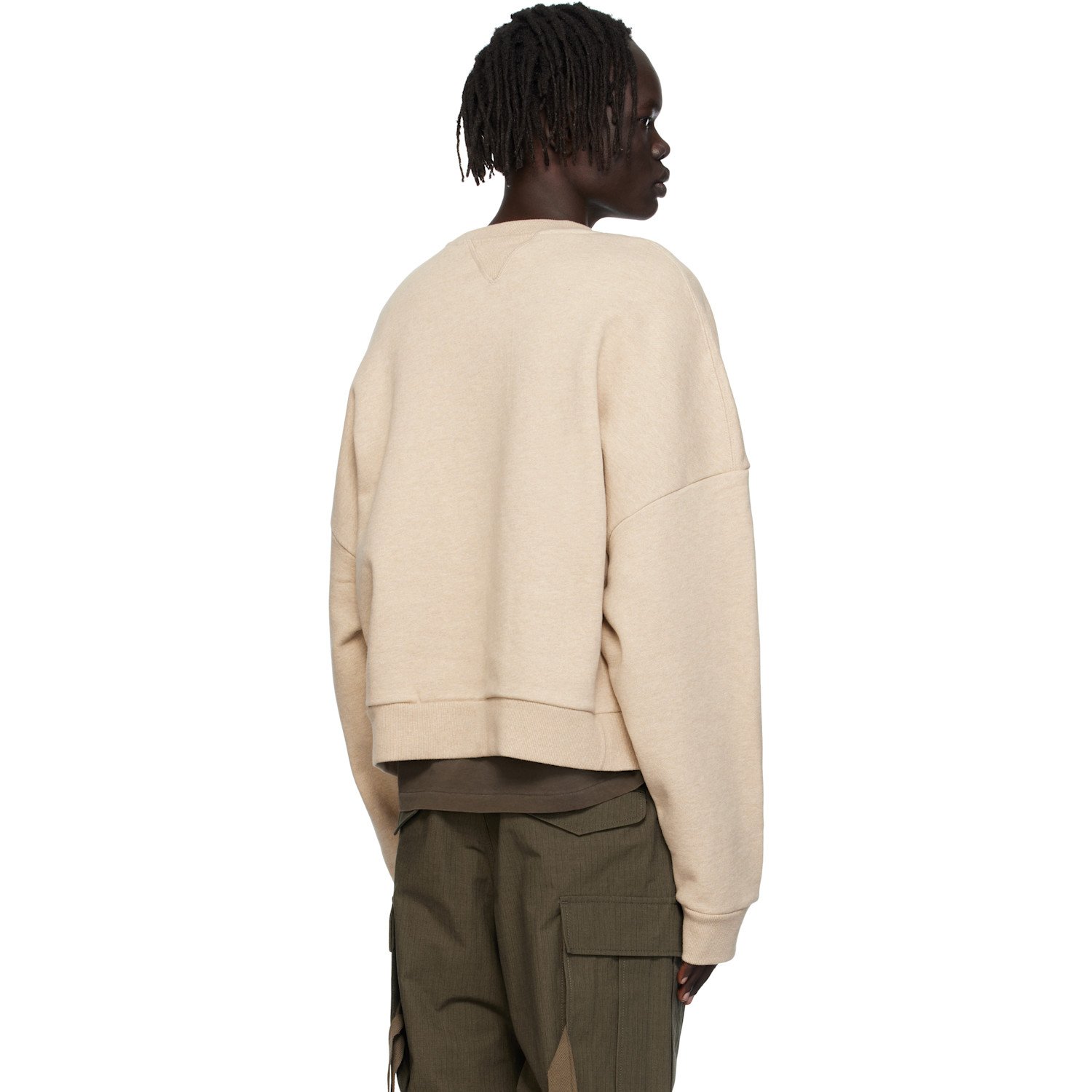  Entire Studios Beige Box Crew Sweatshirt 