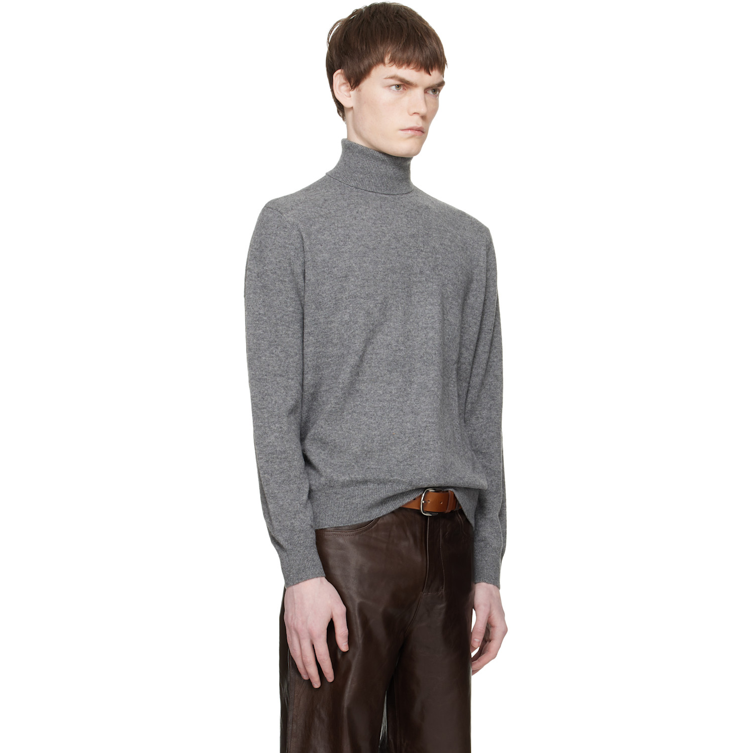  Entire Studios Gray Knit Turtleneck 