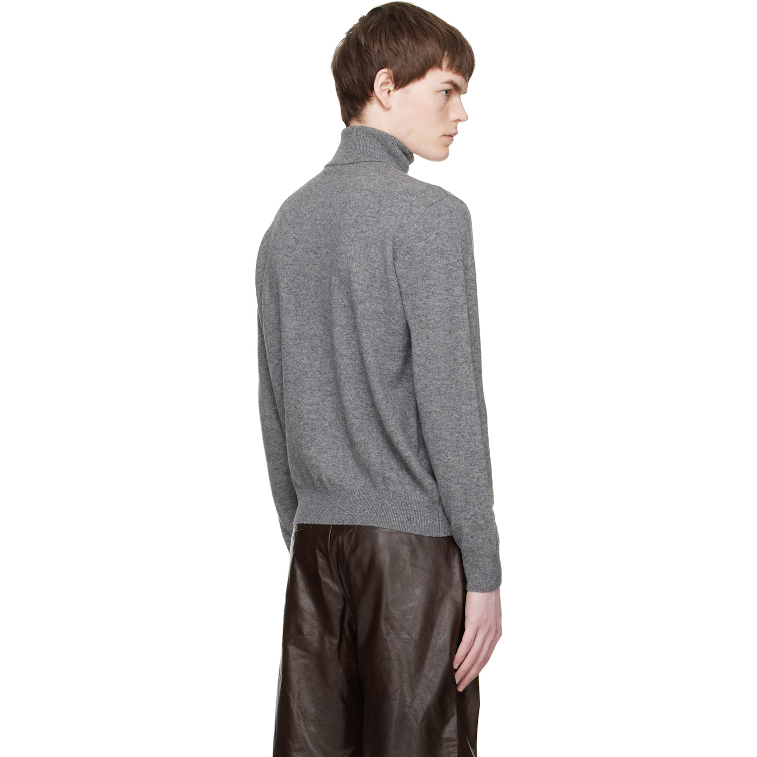  Entire Studios Gray Knit Turtleneck 