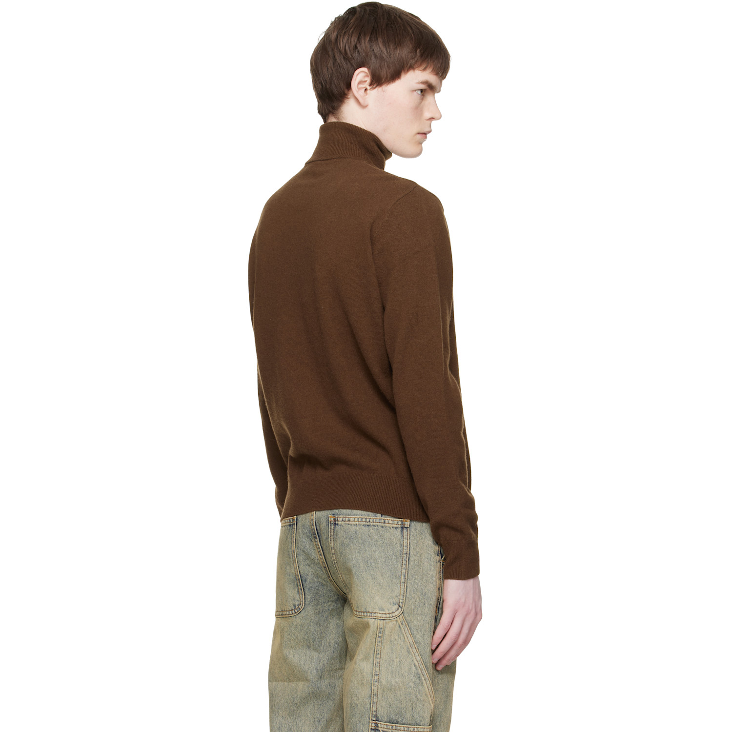  Entire Studios Brown Knit Turtleneck 