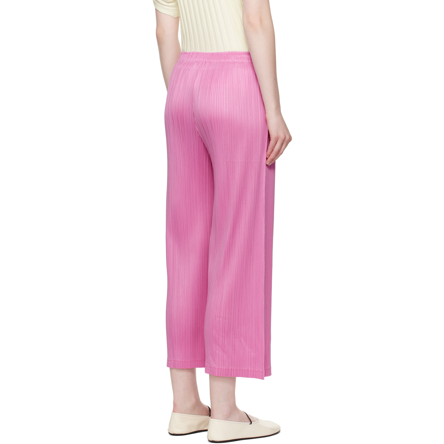  Pleats Please Issey Miyake Pink Loop Trousers 