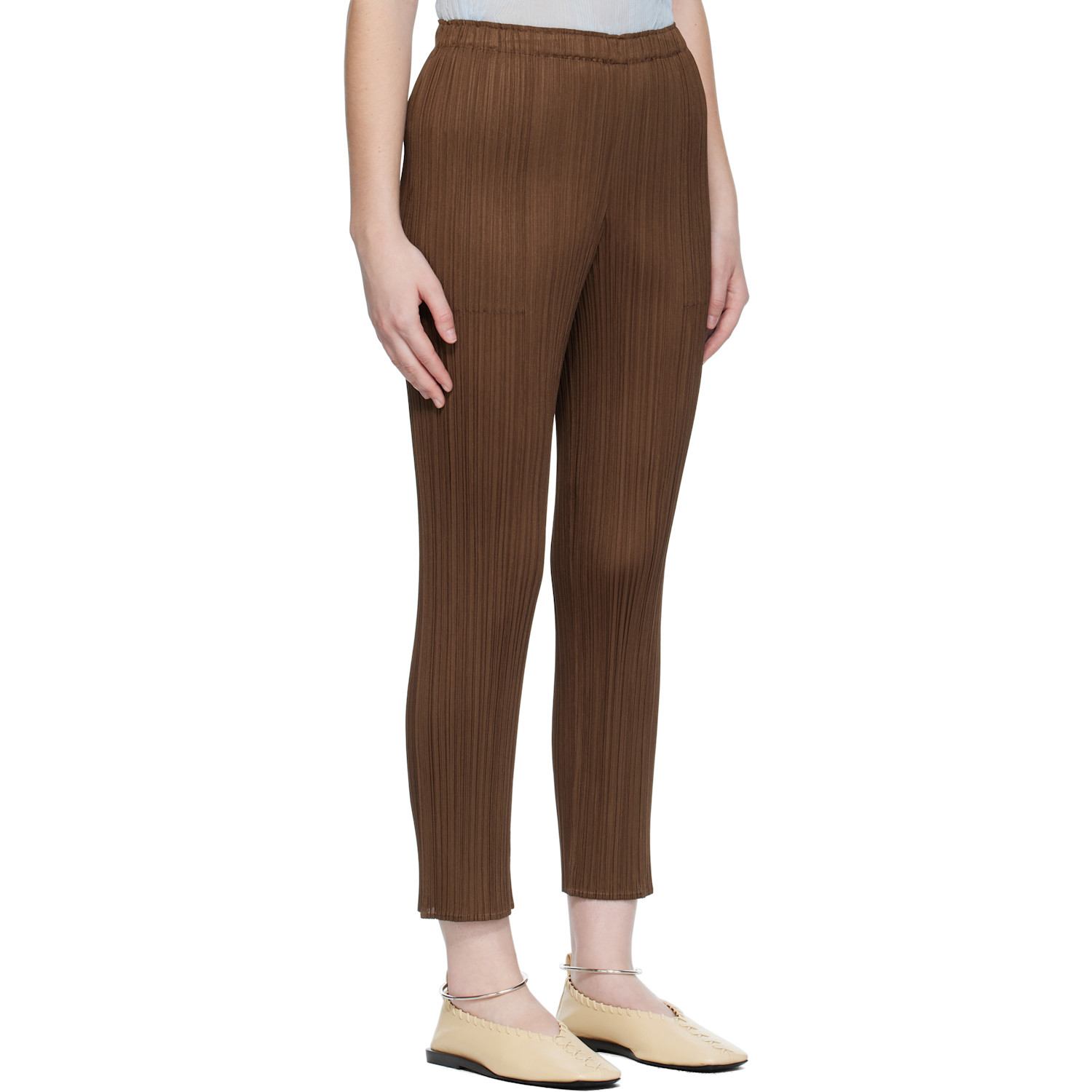  Pleats Please Issey Miyake Brown New Colorful Basics 4 Trousers 