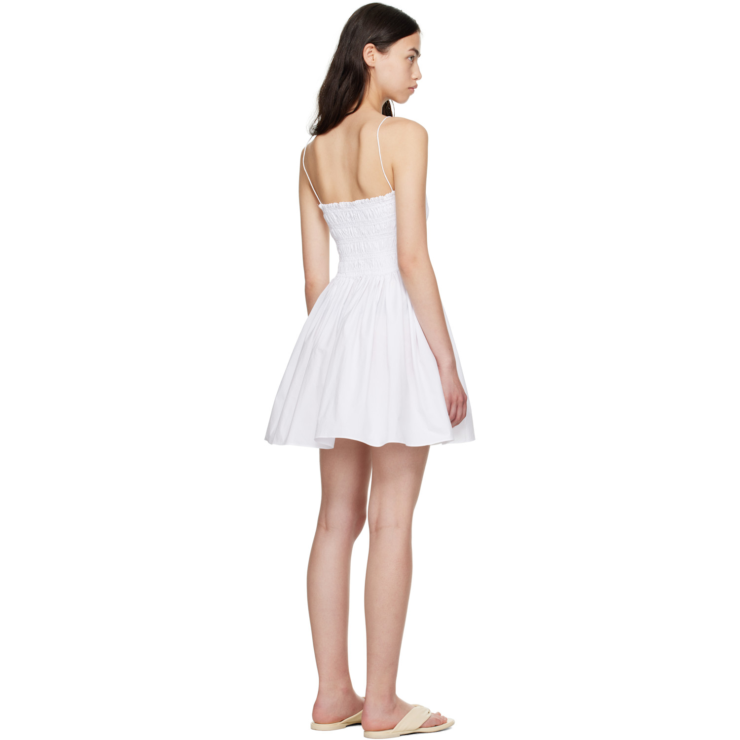  Matteau White Shirred Bodice Minidress 